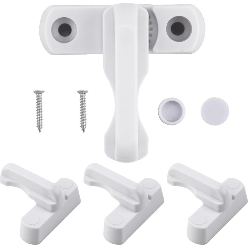 4 Fensterverriegelungen Aus Zinklegierung – Sicherheitsverriegelungen Für Upvc/pvc-türen Und -fenster, Weiß, Langlebig Und Einfach Zu Montieren, Für Mehr Sicherheit In Ihrem Zuhause – 4er-pack