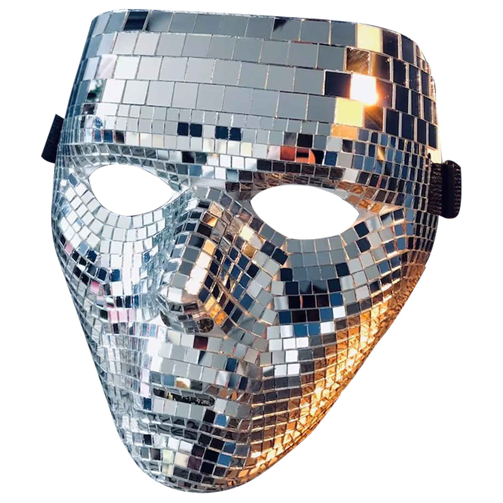 Schützende Gesichtsmaske, Weich Und Atmungsaktiv, Mit Glitzer- Und Spiegeleffekt, Im Disco-maskenball-stil.
