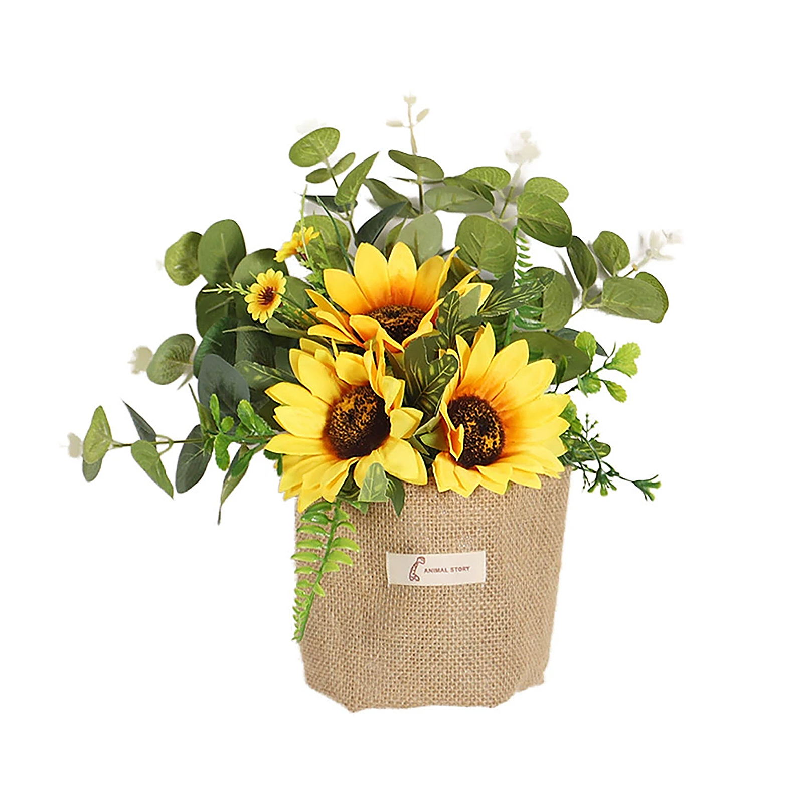 Hängender Jute-anhänger In Form Einer Sonnenblume, Für Wohnzimmer, Esstisch, Künstliche Blume, Seidenblume, Türdekoration.