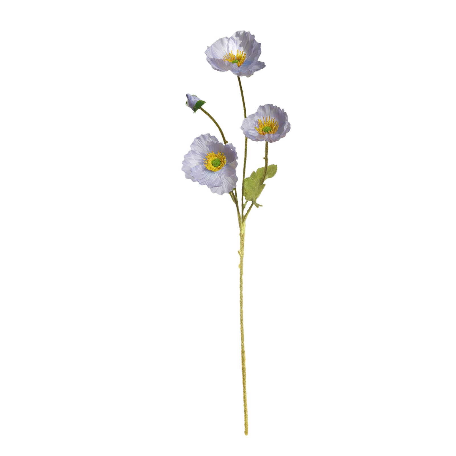 Künstliche Blume, 4 Köpfe, Beflockt, Für Wohnzimmerdekoration, Hellblau