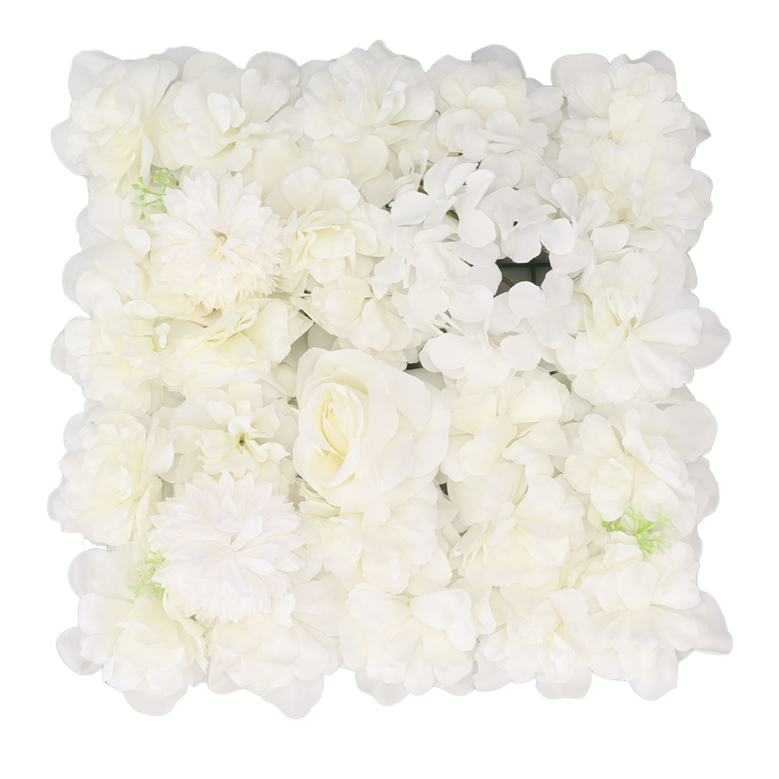 Wandpaneele Aus Künstlichen Blumen, Simulierte Seidenrosen, Wanddekoration Für Hochzeiten, Partys, Bühnenkulisse, 38 X 38 Cm, Weiß