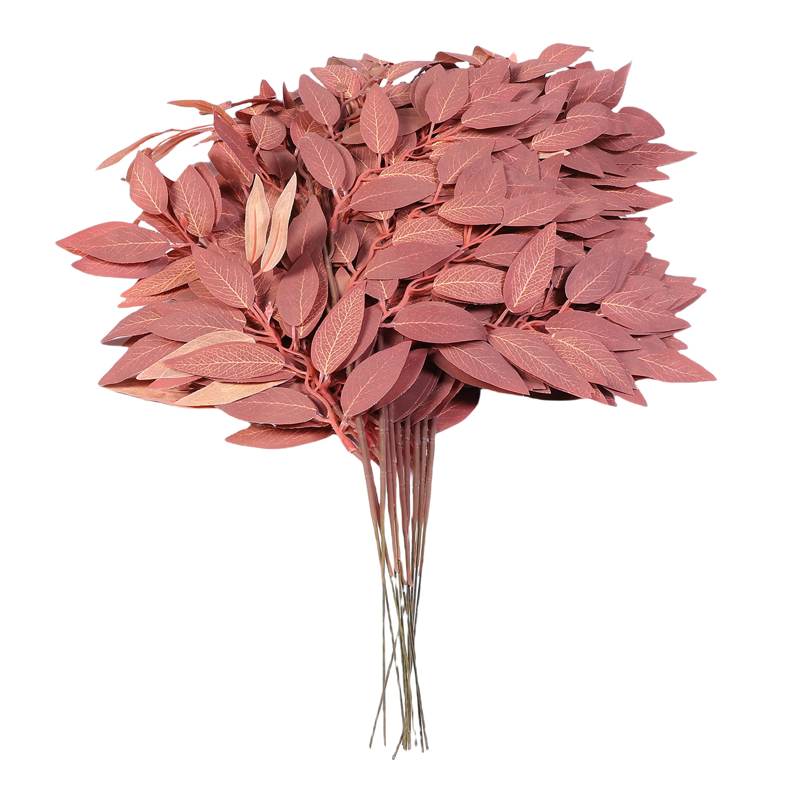 Set Mit 12 Künstlichen Eukalyptuszweigen (55 Cm) Aus Polyethylen, Herbstlaubzweige, Herbstdekorationen Für Vasen, Tischdekorationen Für Erntedankfeste