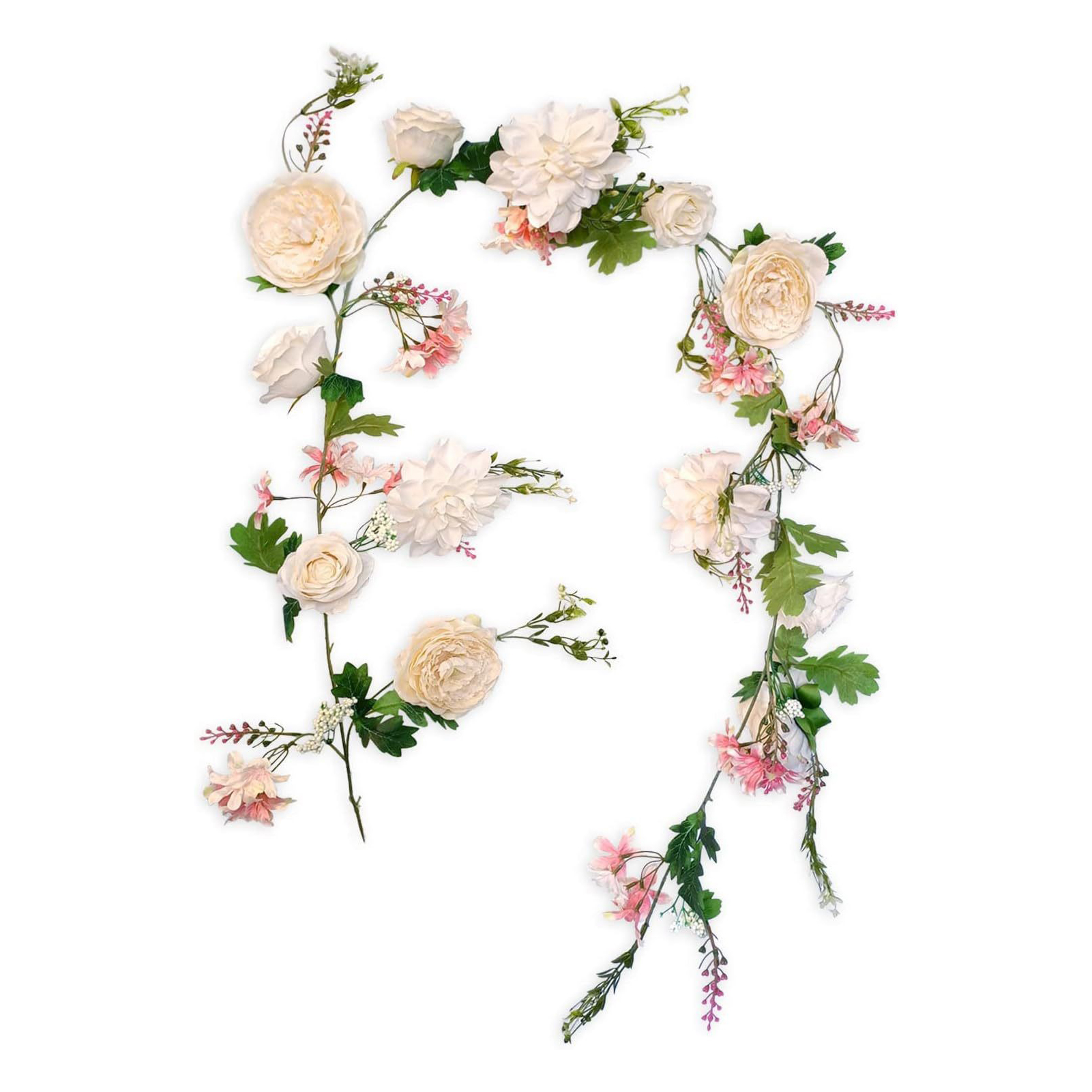 Künstliche Rosenranken-girlande, Hochzeitsdekoration, Künstliche Blumen, Champagner