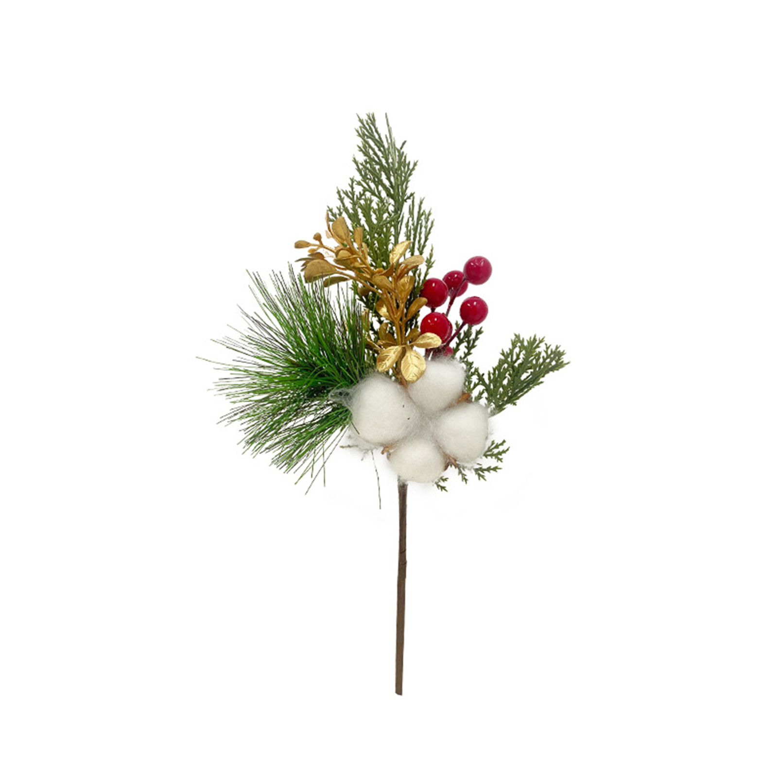 Künstliche, Einstämmige Kiefernnadeln, Weihnachtsdekoration Im Europäischen Und Amerikanischen Stil, Grünes Blumenarrangement, Weihnachtsbaumschmuck (kleiner Einzelner Stiel Aus Baumwolle, Weihnachten