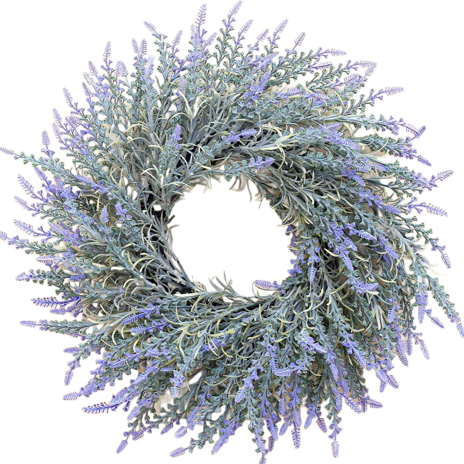 Künstlicher Lavendelkranz, 50 Cm, Für Frühling/sommer, Dekoration Zum Aufhängen An Der Haustür (50 Cm Lavendelkranz (mit Karton))