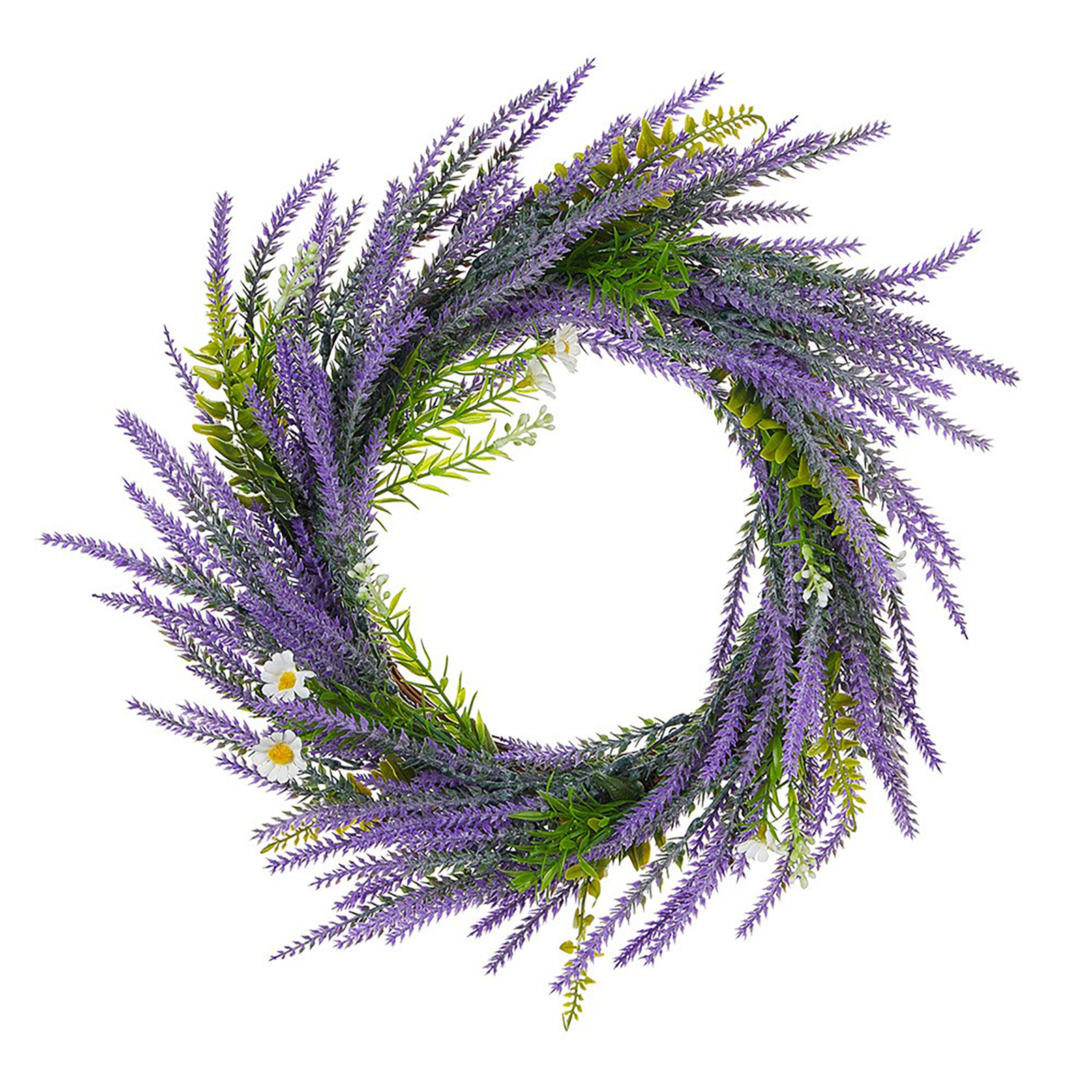 Künstlicher Lavendelkranz 【4070 Violett】künstlicher Lavendelkranz, Dekoration Für Hochzeiten, Zuhause Oder Wohnzimmer, Künstliche Blumendekoration, Zum Aufhängen An Wand Oder Tür