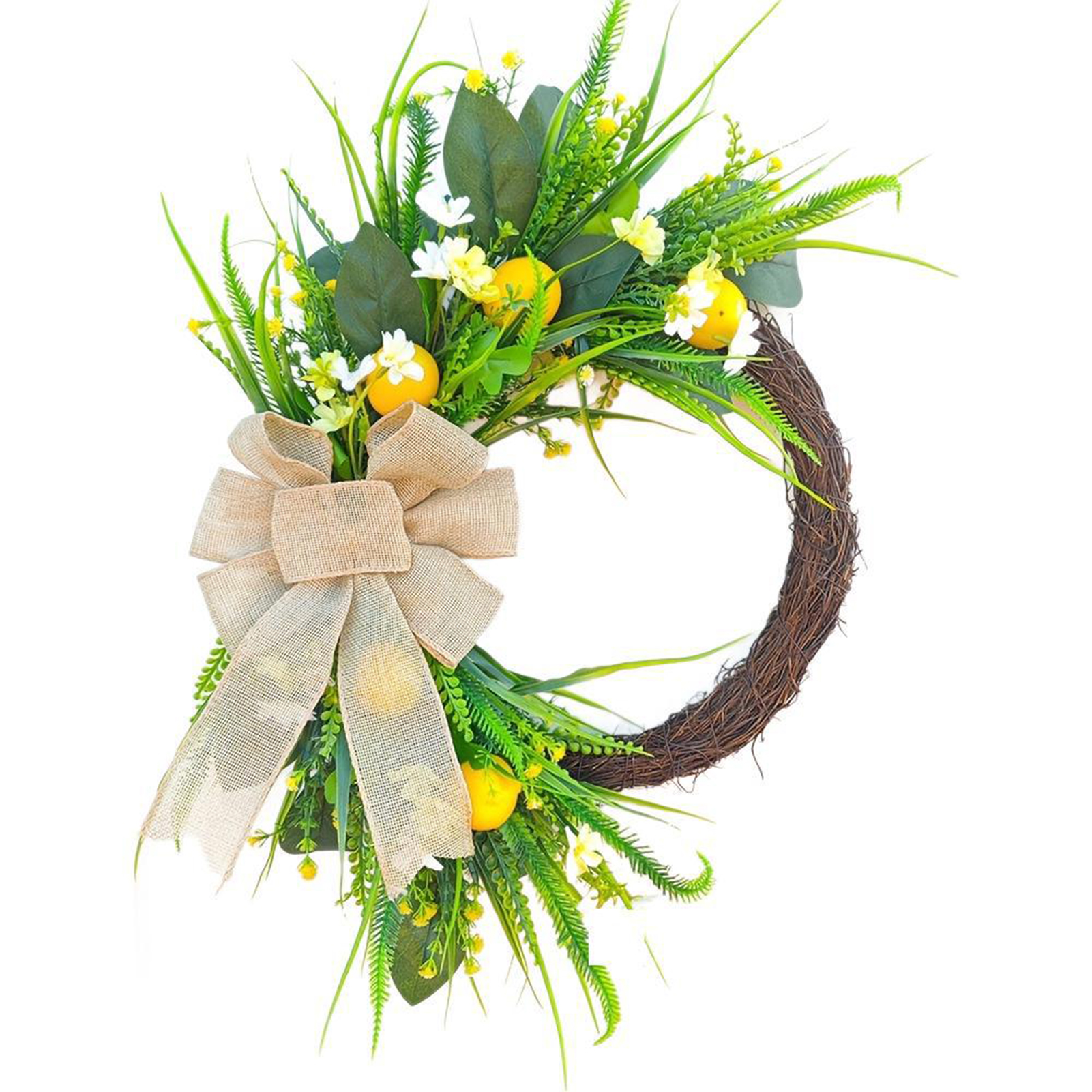 Künstlicher Magnolienkranz, 50 Cm, Für Den Frühling Sommerblumenkranz Für Den Täglichen Gebrauch Türdekoration Mit Künstlichen Blumen