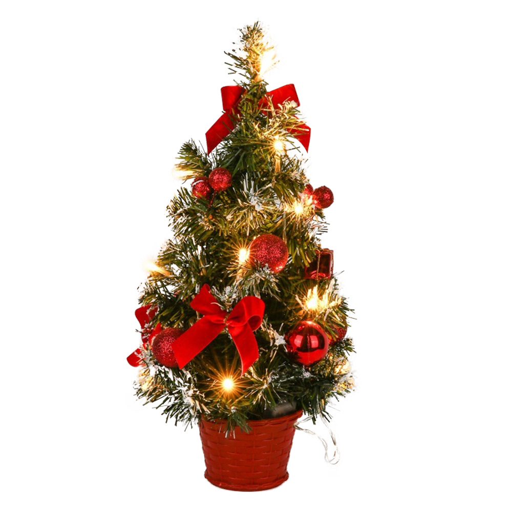 40 Cm Großer Künstlicher Tischweihnachtsbaum, Mini-weihnachtsbaum Mit Led-lichterkette Für Den Weihnachtstag