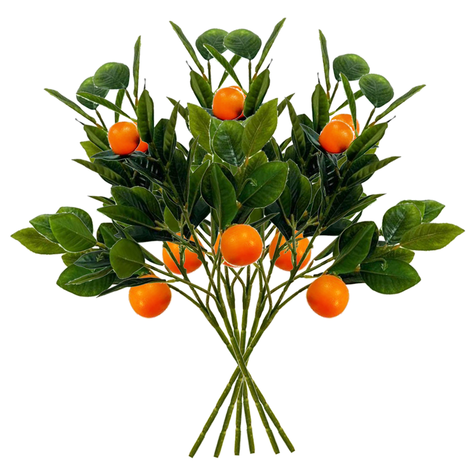 Künstlicher Zitronenblatt-bonsai, Mini-künstliche Orangenblatt-areca-palme, Bürodekoration Für Zuhause Oder Wohnzimmer, Bonsai (orangenzweig (6 Stück))