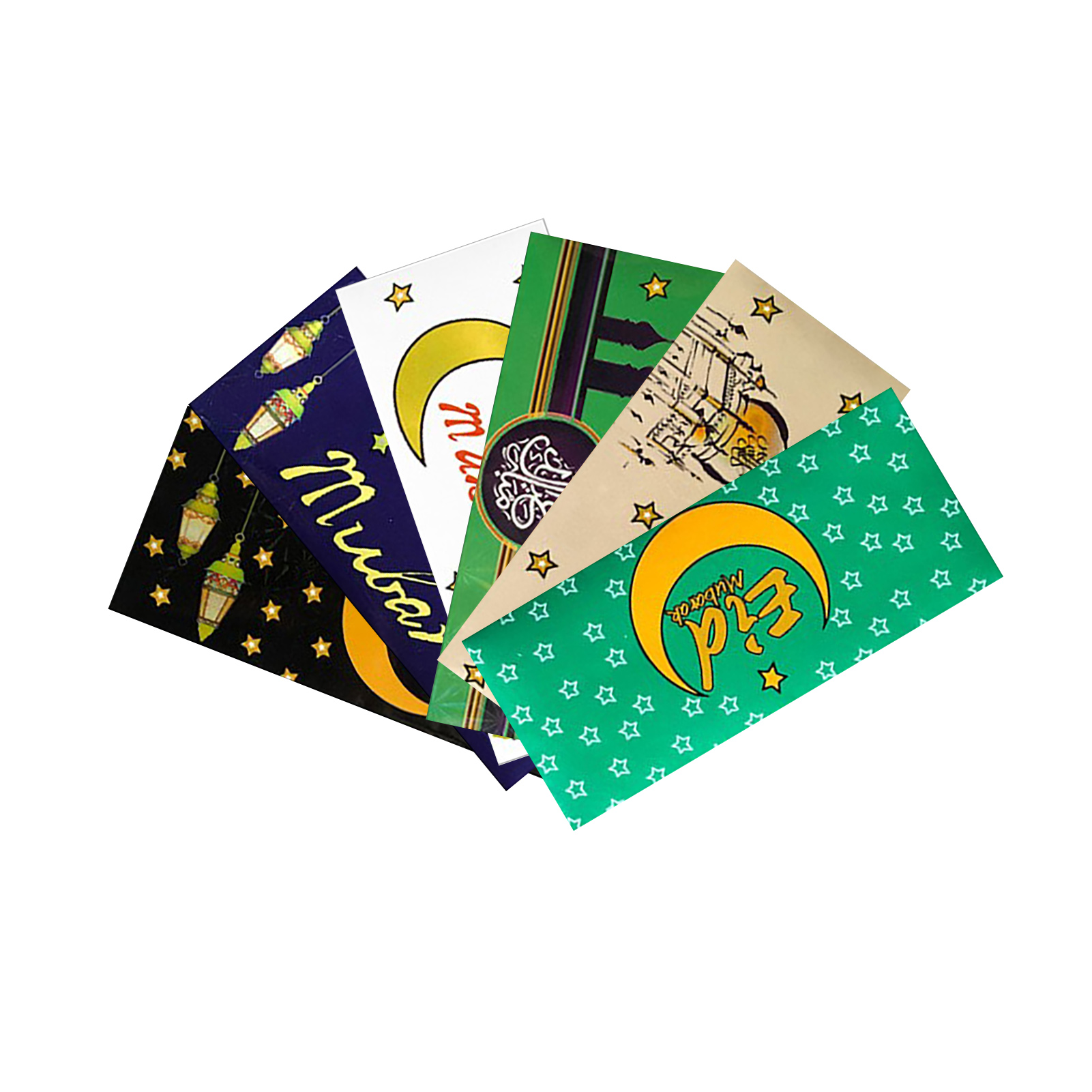Mm4 Verschiedene Designs [6 Designs/packung] Rote Glücksbringer-umschläge, Grußkarten, Grüne Umschläge Und Rote Päckchen Mit Motiven Aus Dem Nahen Osten (cartoon-stil).