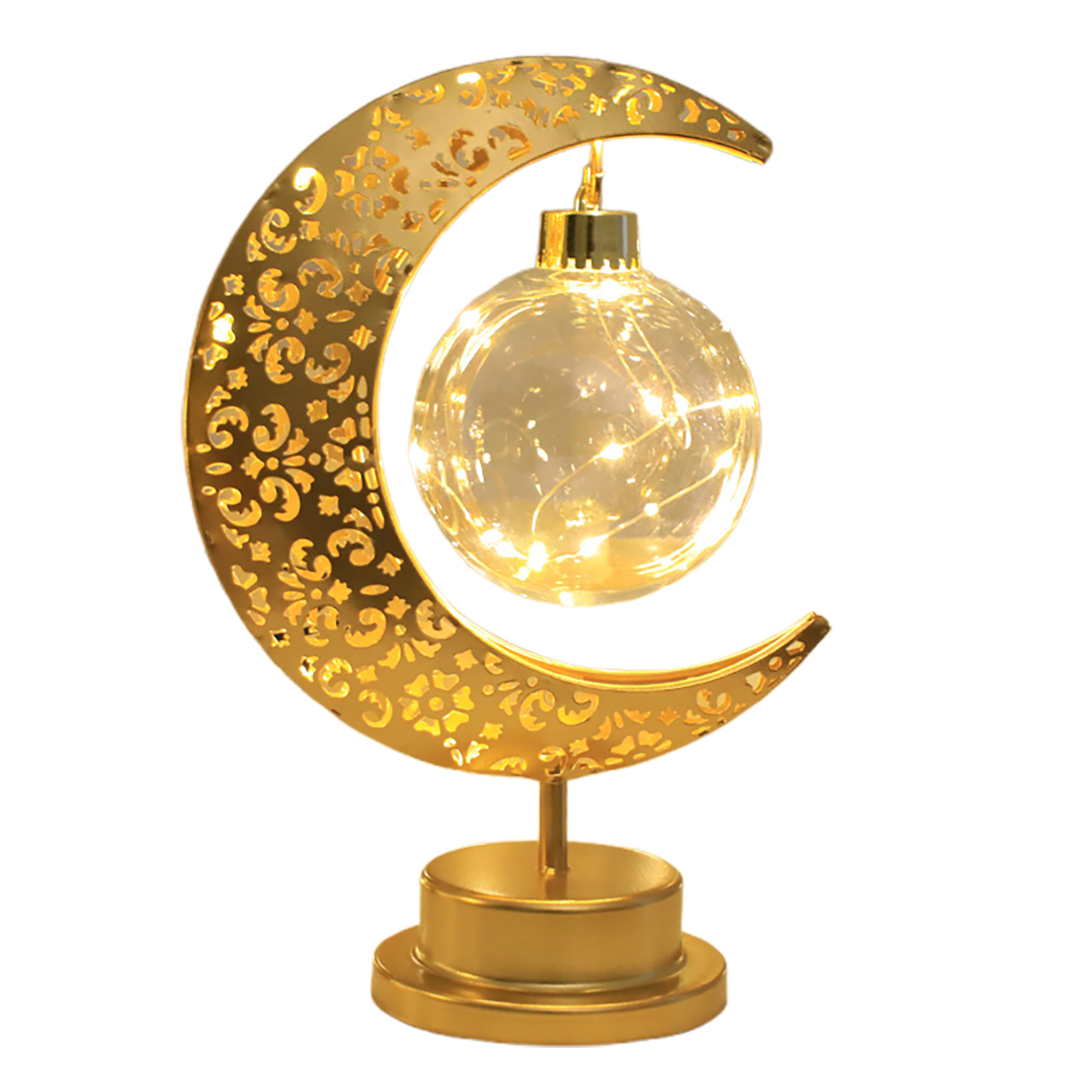 Mond-tischlampe, Hängend, Rund, Mit Led-nachtlicht Und Mondsternen, Für Schlafzimmer, Zuhause, Festliche Dekoration