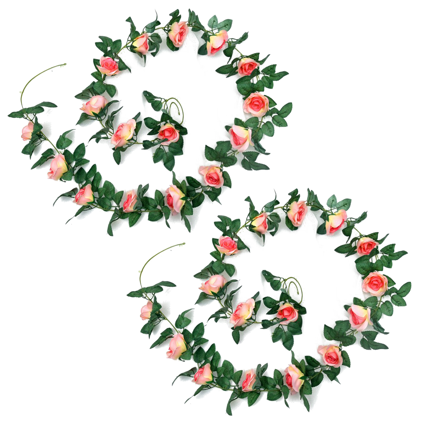 Set Mit 2 Künstlichen Kletterrosen (je 16 Köpfe, Champagnerfarben) – 16 Künstliche Kletterrosen Für Zäune, Wohnzimmer, Hochzeitsdekorationen Oder Wandbehänge