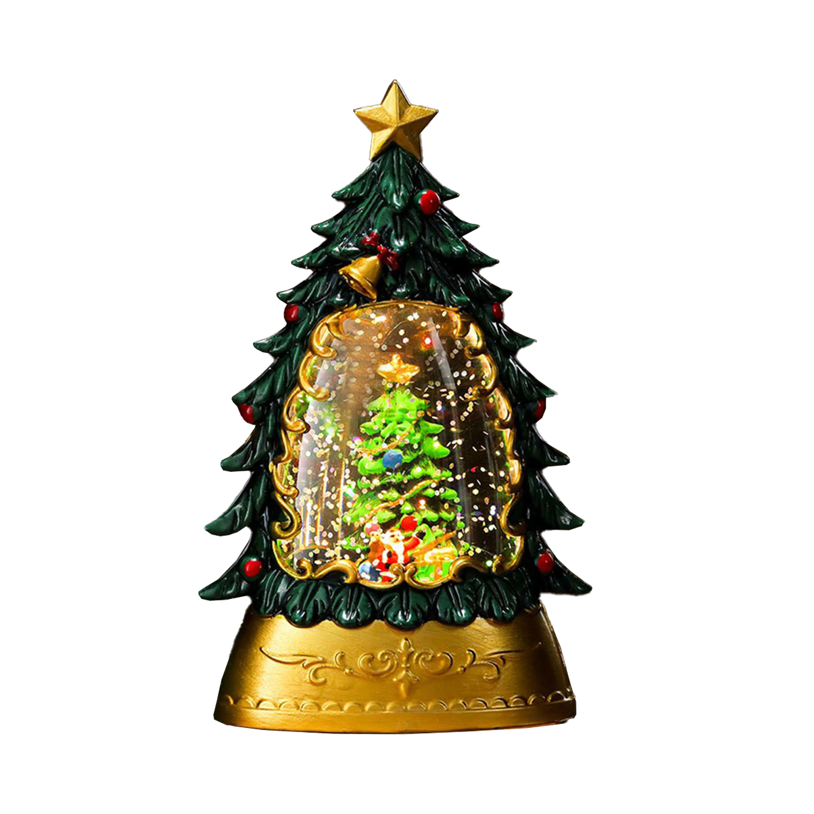 Weihnachtslaterne, Wasserbefüllbar, Dekorative Lampe, Batteriebetrieben, Beleuchteter Schmuck Für Den Weihnachtsbaum