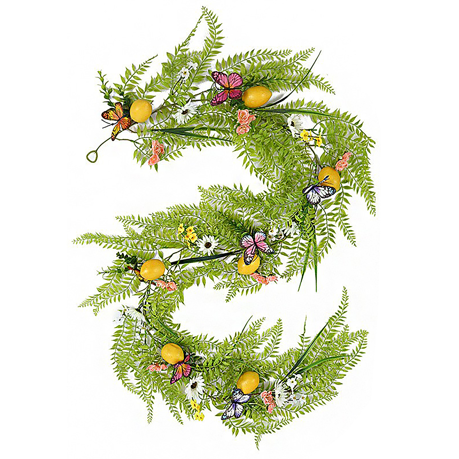 [2 Meter Lange Frühlingszitronenrebe] Künstliche Zitronenrebe, Zitronenfalter, Türhänger, Weihnachtsdekoration, Wasserpflanze