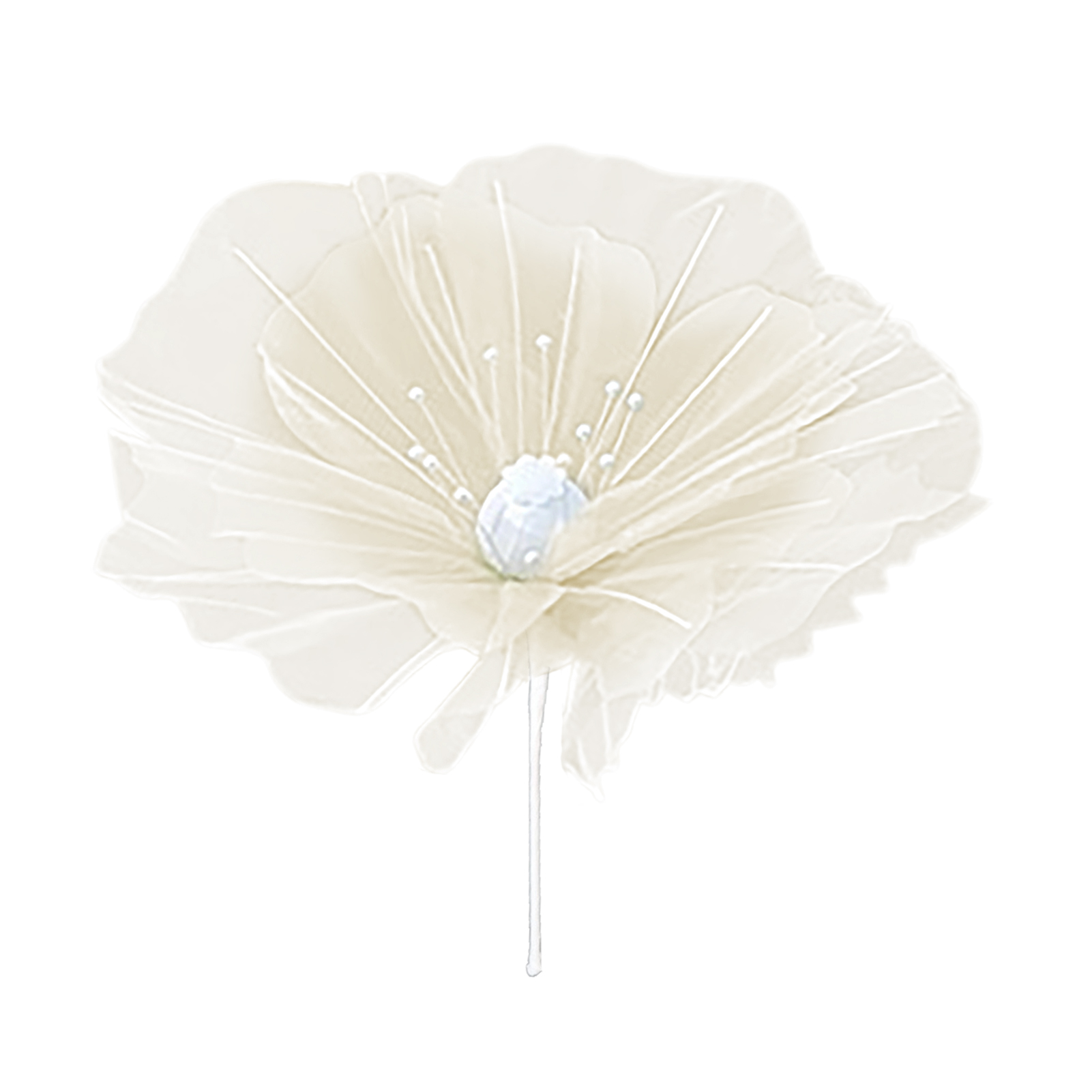Champagnerfarbene Künstliche Blume Aus Seidengaze, Dekoration Für Hochzeiten Im Freien, Große, Exquisite, Faltbare Künstliche Blume