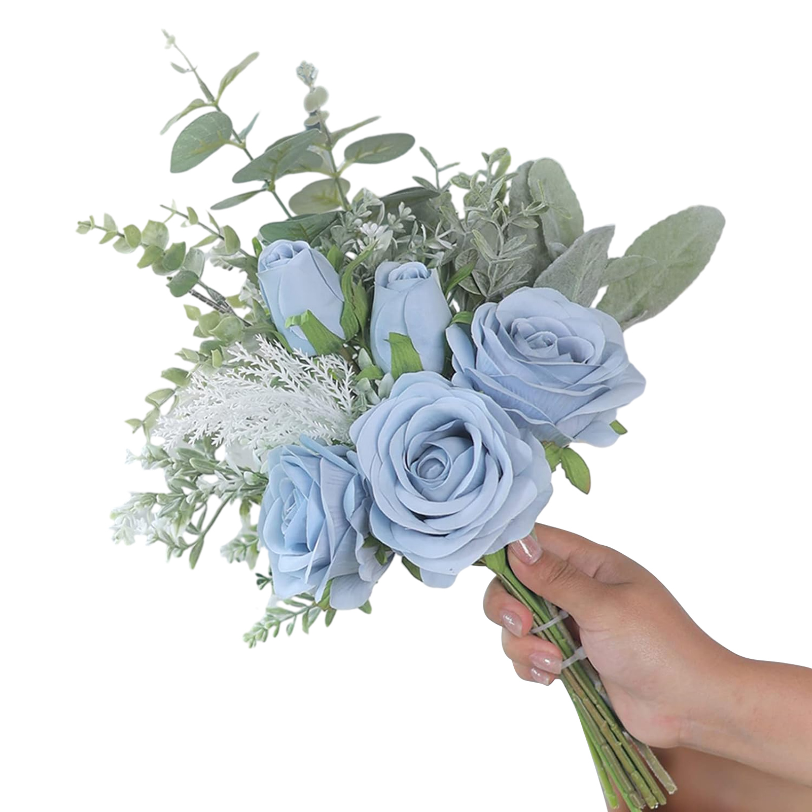 (großer Strauß Blauer Rosen [opp-beutel]) Strauß Künstlicher Rosen Zur Wohnzimmerdekoration (bitte Den Strauß Bei Bedarf Aufschütteln)