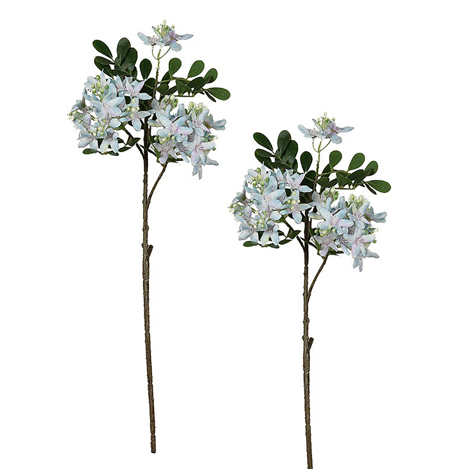 Geschwungen Und Strahlend. 【blau】2 Künstliche Blumen Mit Früchten Und Blättern, 3 Seidengeranienköpfe Für Hochzeitsdekoration.