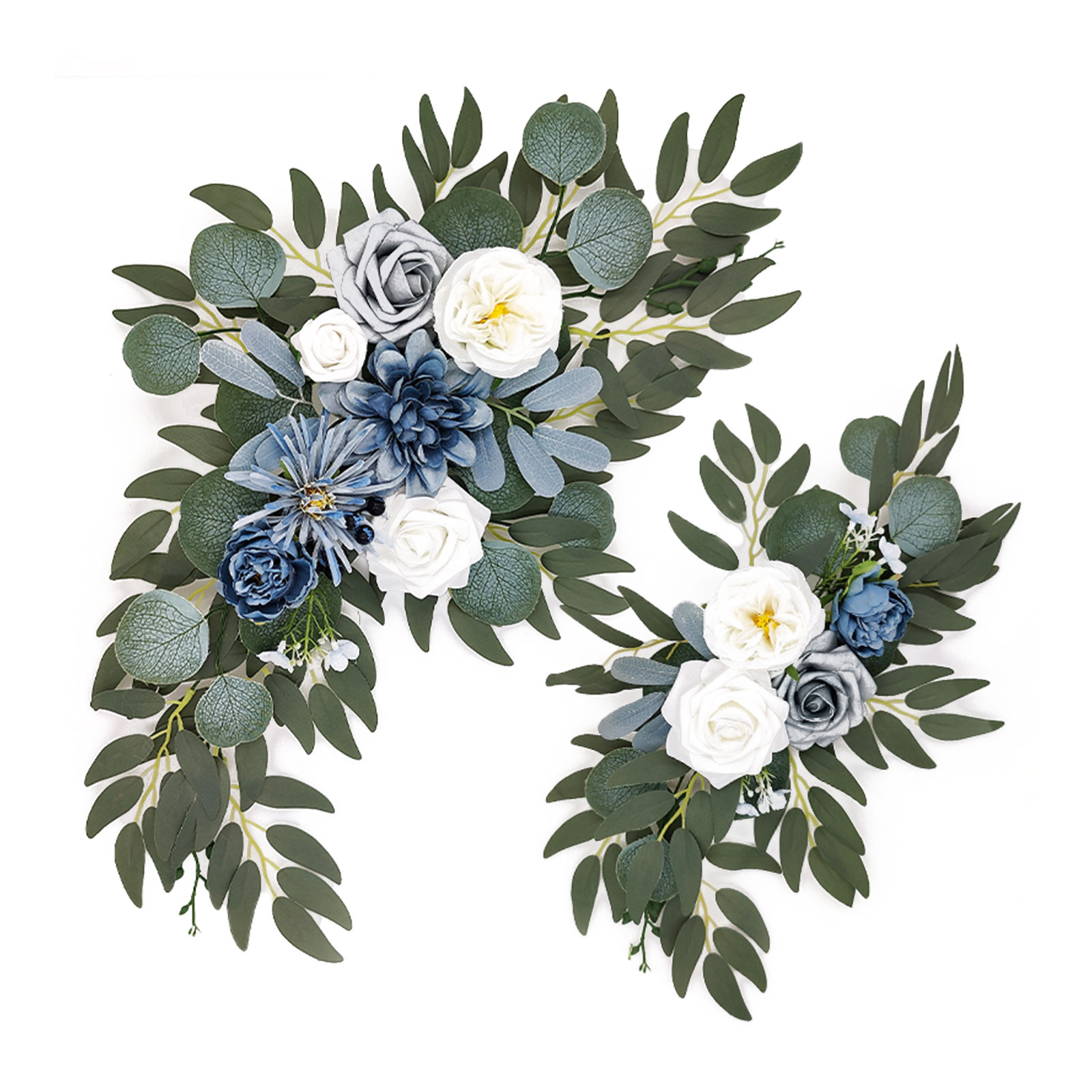 Kunstblumen-set Für Den Hochzeitsbogen, Kunstblumen Für Diy-blumendekoration (blau) – Blumendekoration Für Die Kulisse Von Zeremonie Und Empfang