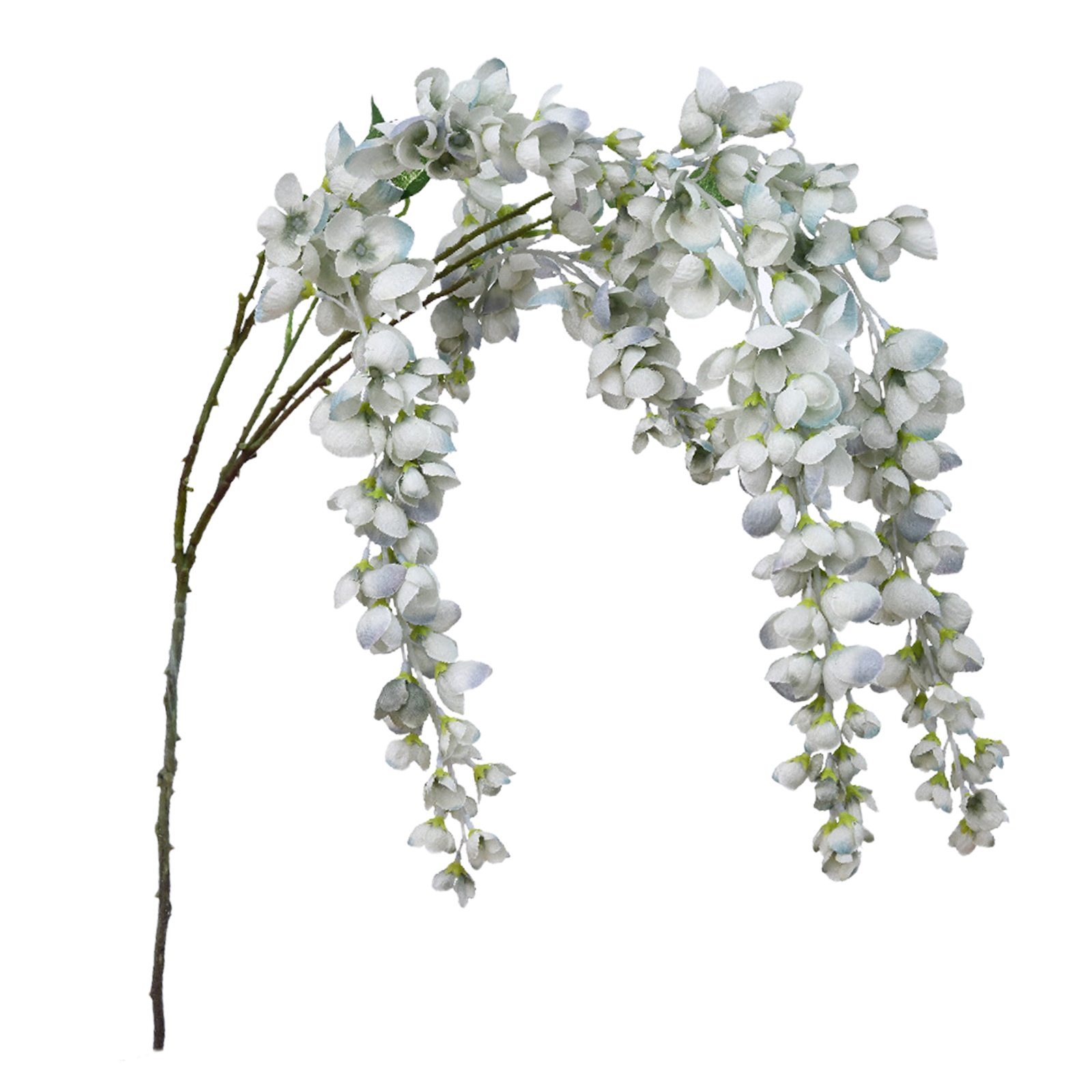 Künstliche Glyziniengirlande Aus Draht Und Seidenstoff, Florale Imitation, Für Hochzeiten Und Innendekoration. Länge: 97 Cm, Grau.