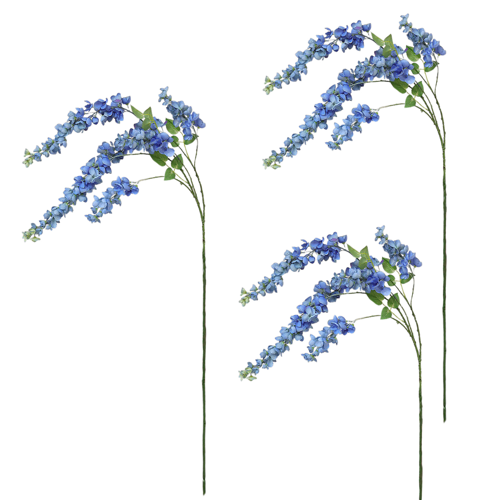 Künstliche Glyzinienzweige, 99 Cm Lange Stiele, Seiden-glyzinienblütenkette Für Zuhause, Balkon, Blau