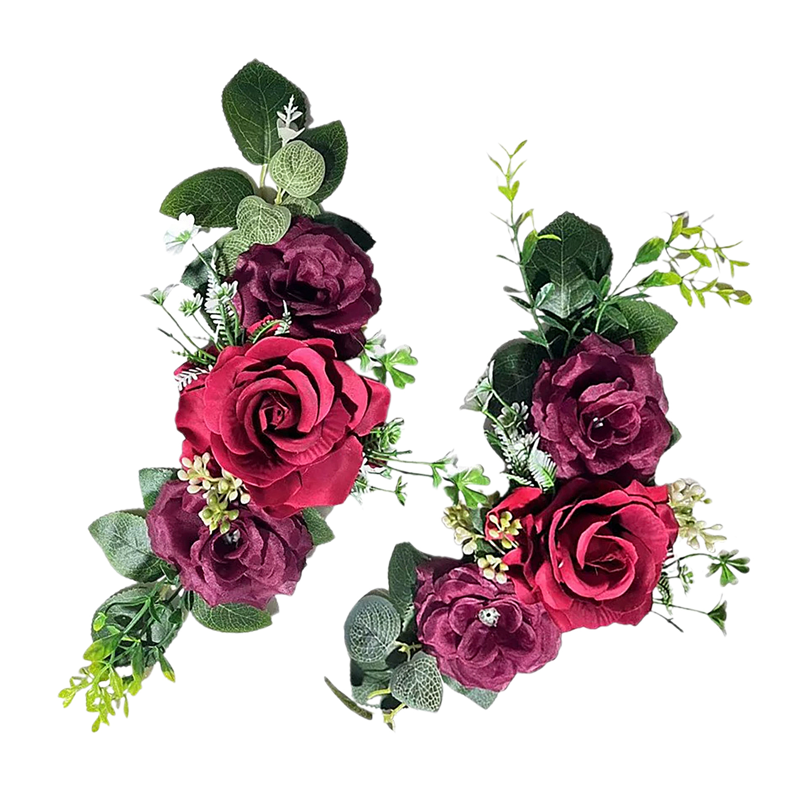 [5] Tortendekoration Mit Künstlichen Blumen, Handgefertigtes Endprodukt, Blume Für Stuhllehnen Bei Hochzeiten, Rose, Hochwertige Tischdekoration