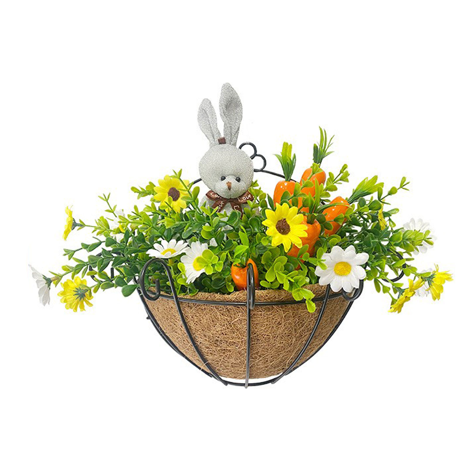 (osterhasen-karotten-wanddeko, Stil B, A08872) Wanddekoration Mit Zimmerpflanzen: Osterhase, Eukalyptus Und Wasserpflanze