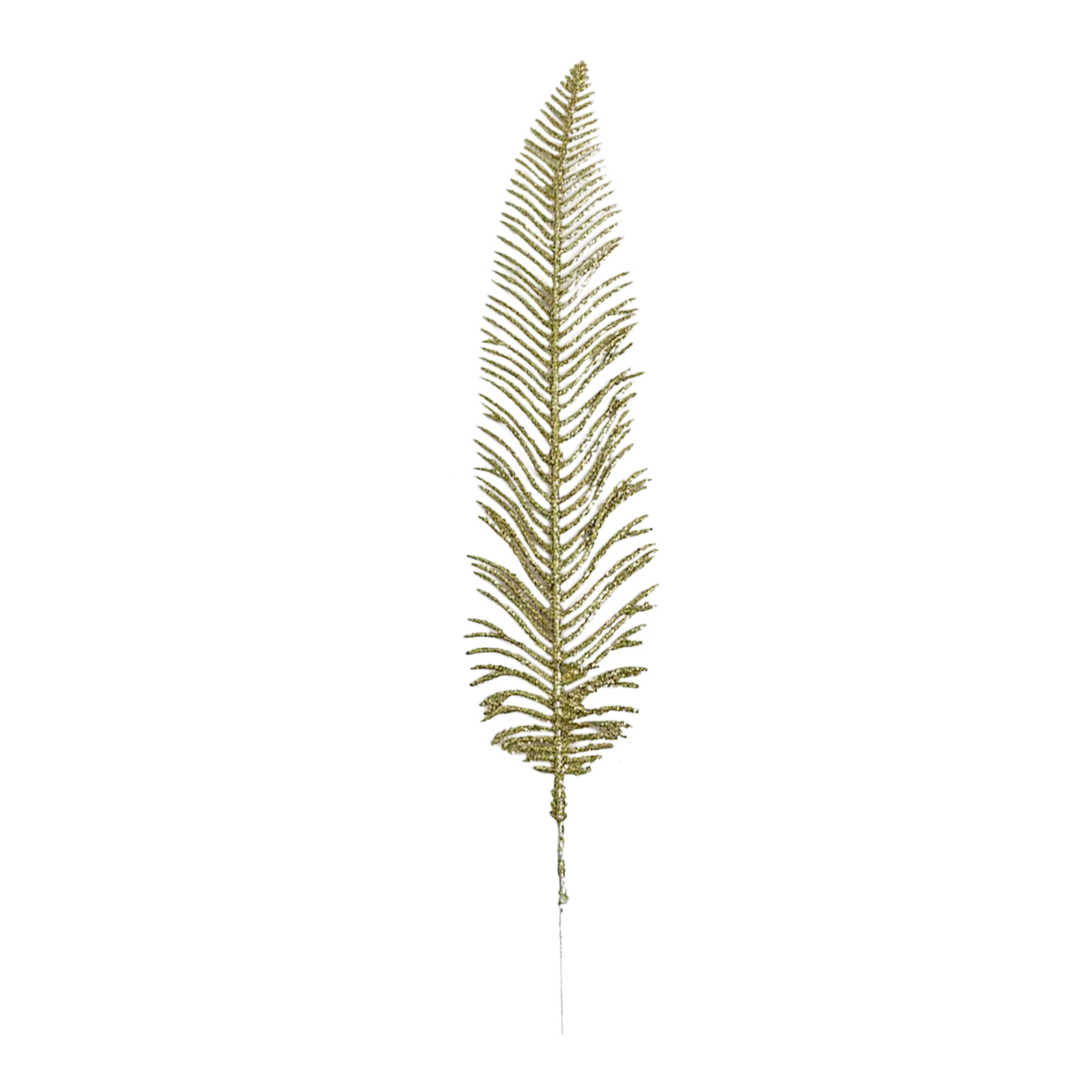 (1 Stück) (gold) Gepuderte Weihnachtsblätter, Gepuderte Federn, Festliche Dekoration Für Diy-blumenarrangements, 42 X 8 Cm, Kunststoff + Puder