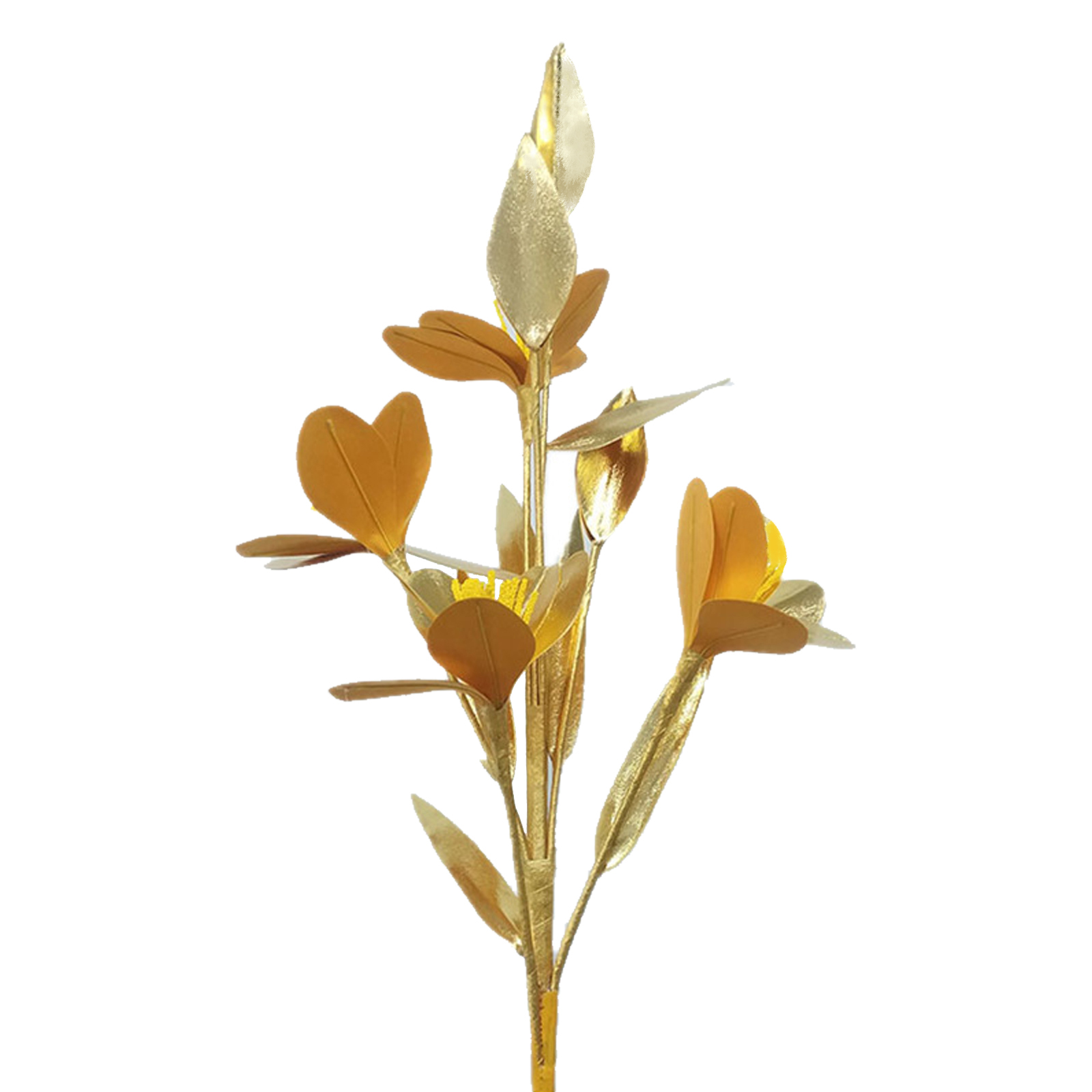 (2 Pro Packung) (gefaltet 40 Cm) Künstliche Goldene Magnolienblume / Stoff / 80 Cm / (4052, 140)