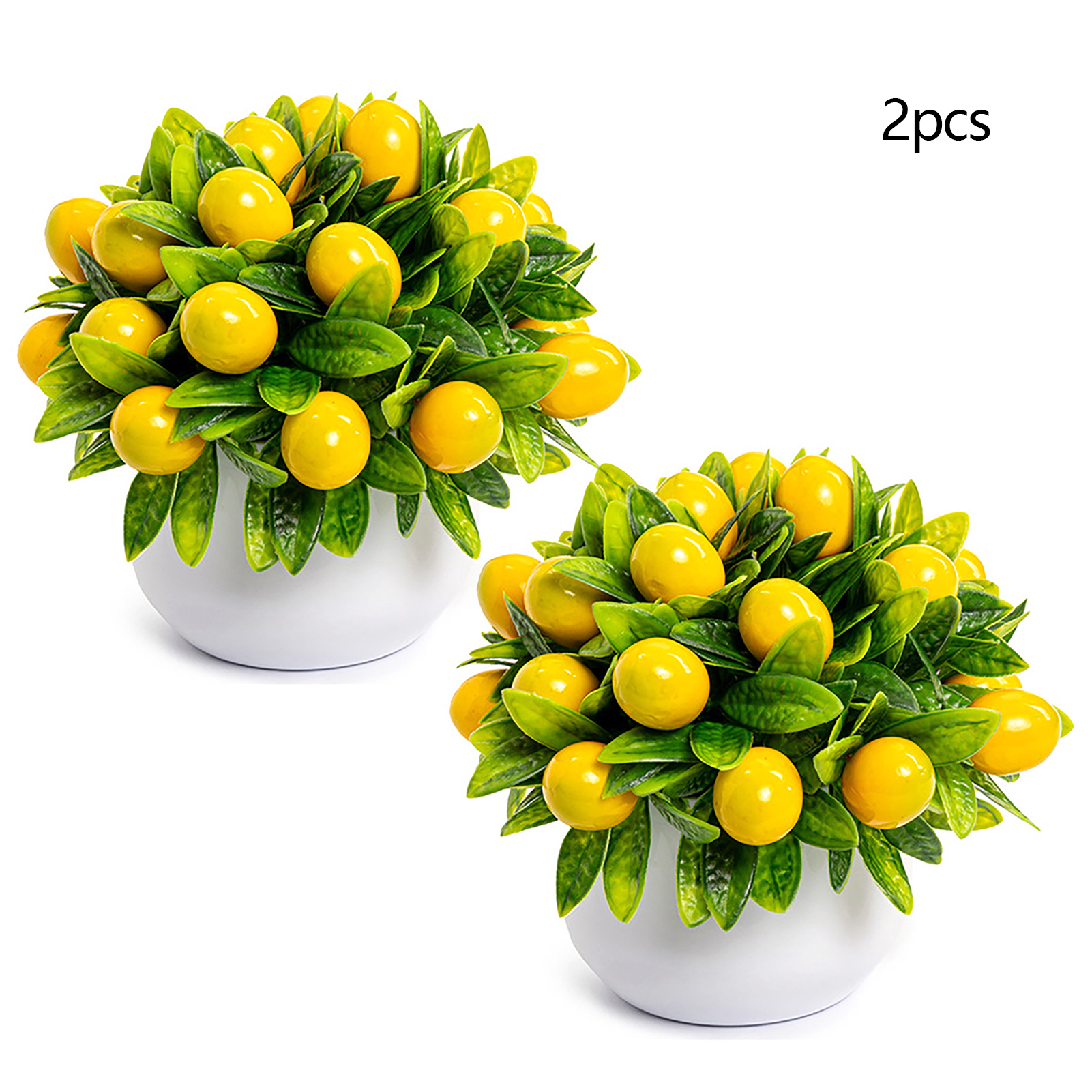 (2er-set) 2 Künstliche Topfpflanzen In Herzform, Kleine Früchte, Bonsai, Künstliche Blumendekoration, Fotorequisite, Bürodekoration (glückszitrone)