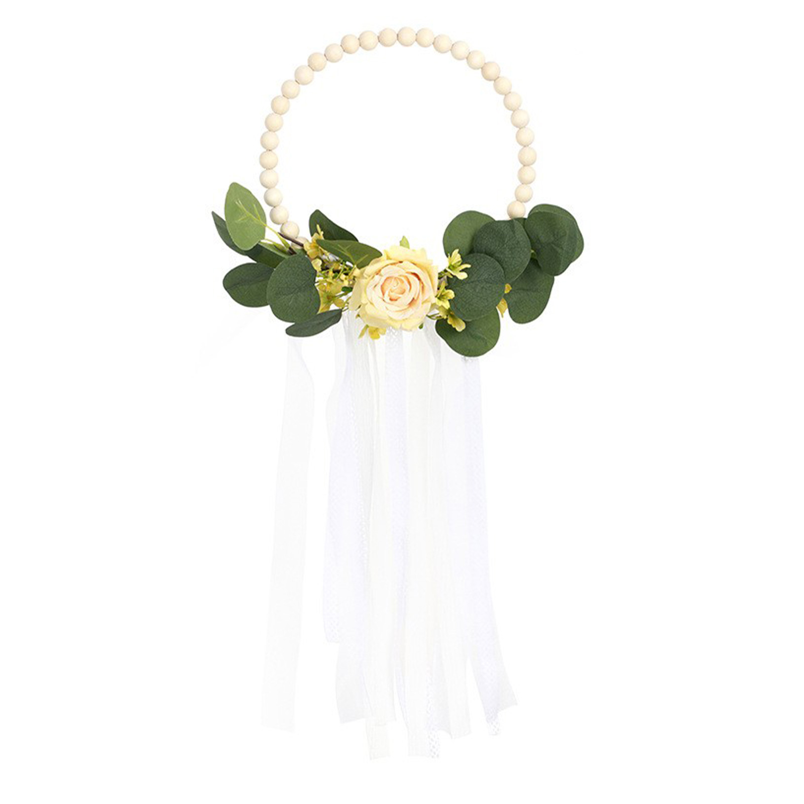 (6118 Gelb) 1 Künstlicher Blumenkranz Für Zuhause, Türring, Wanddekoration, Handgefertigter Blumenanhänger, Fotorequisite