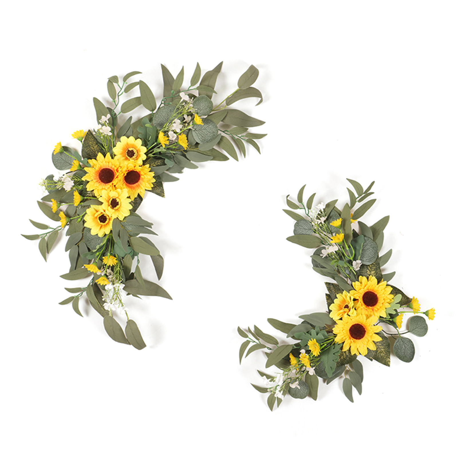 Set Mit 2 Vielseitigen Künstlichen Blumen Für Hochzeitsdekoration, Willkommensschilder, Blumengirlanden, Sonnenblumen
