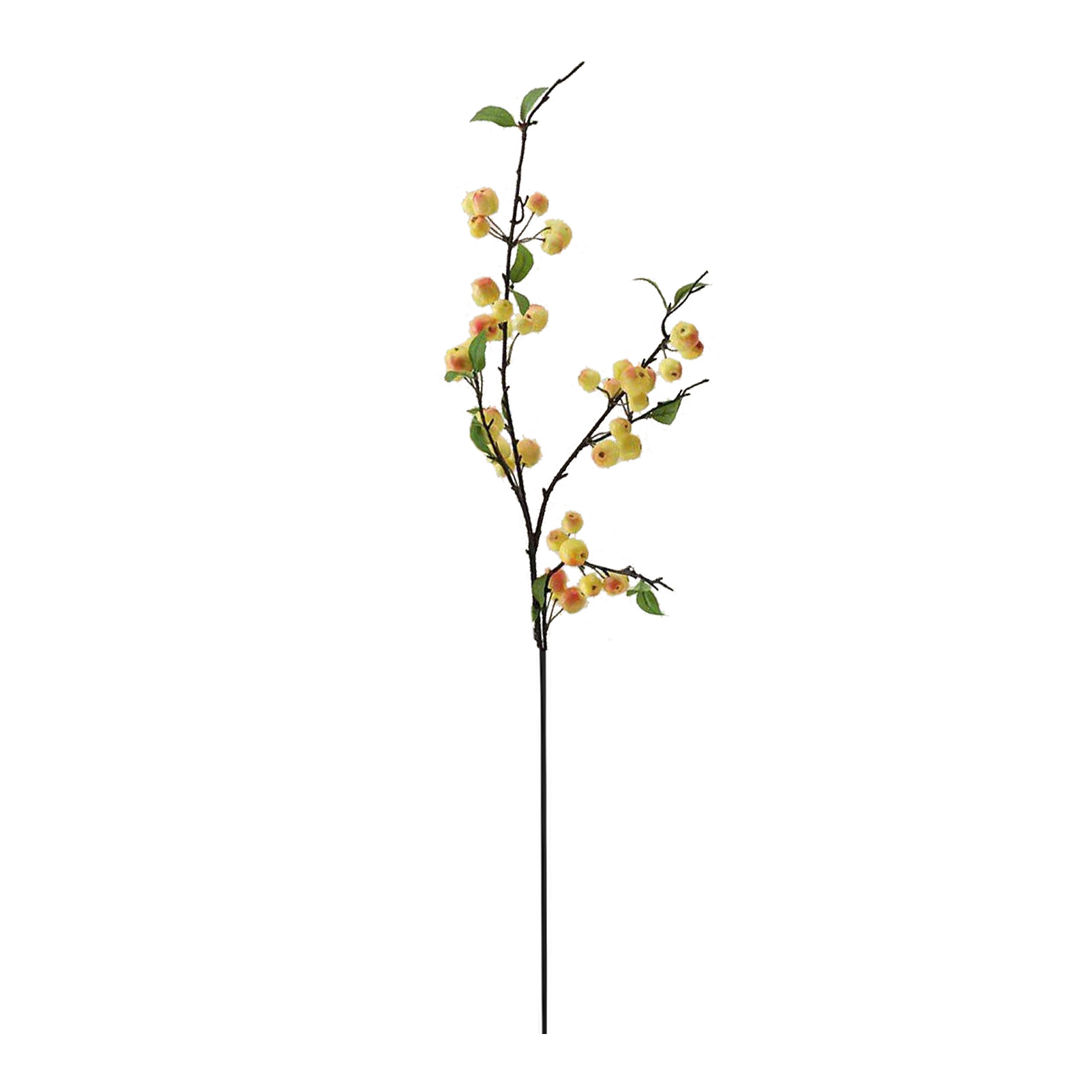 41 Zoll Langer Künstlicher Apfelzweig Mit Grünen Blättern, Künstlicher Fruchtstiel Für Tischdekoration, Gartendekoration, Hochzeitsfeier, Bürodekoration, Gelb