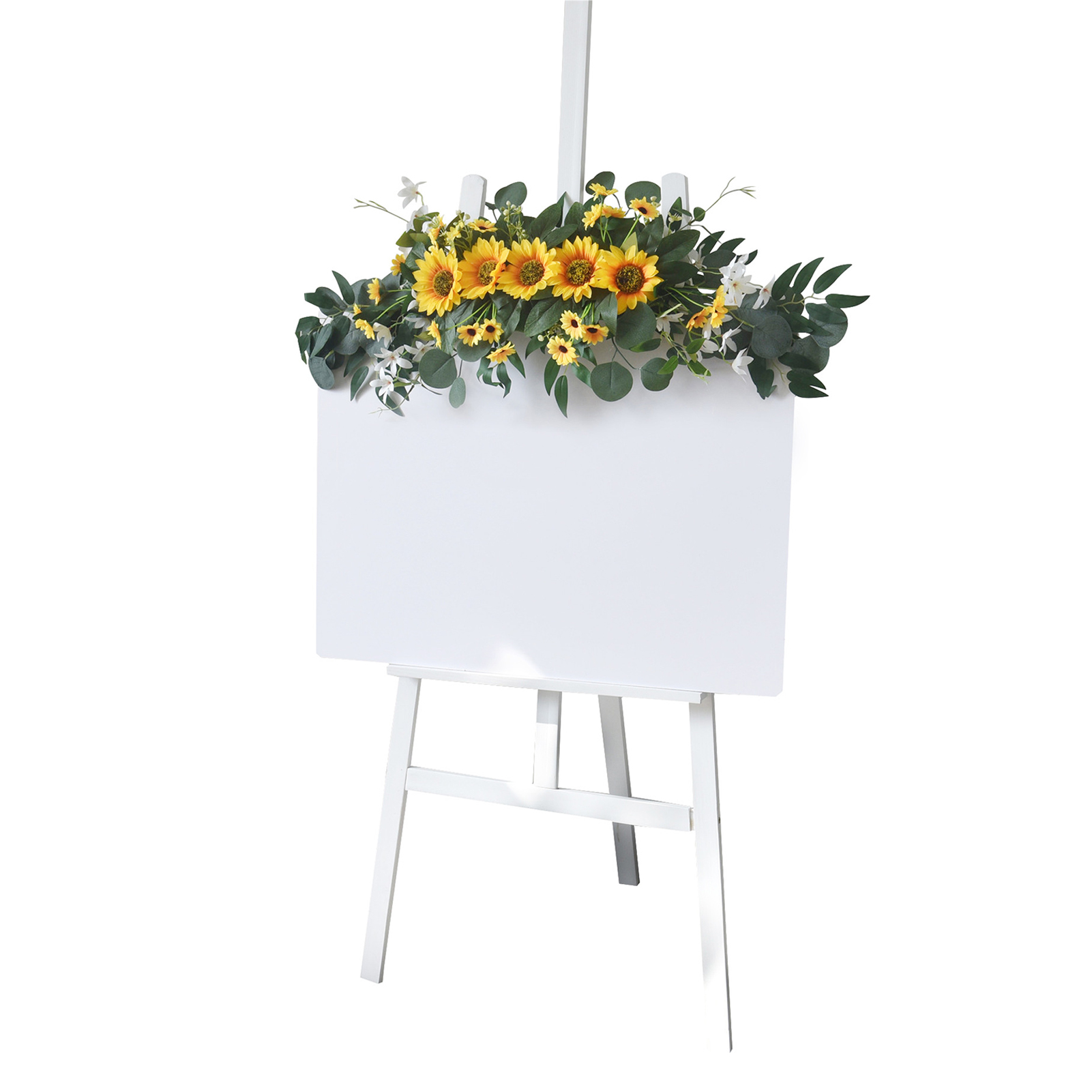 Gelber Künstlicher Blumengirlande, Zeremonienschild, Hochzeitsbogen, Blumen Für Haustür, Partywand, Heimdekoration