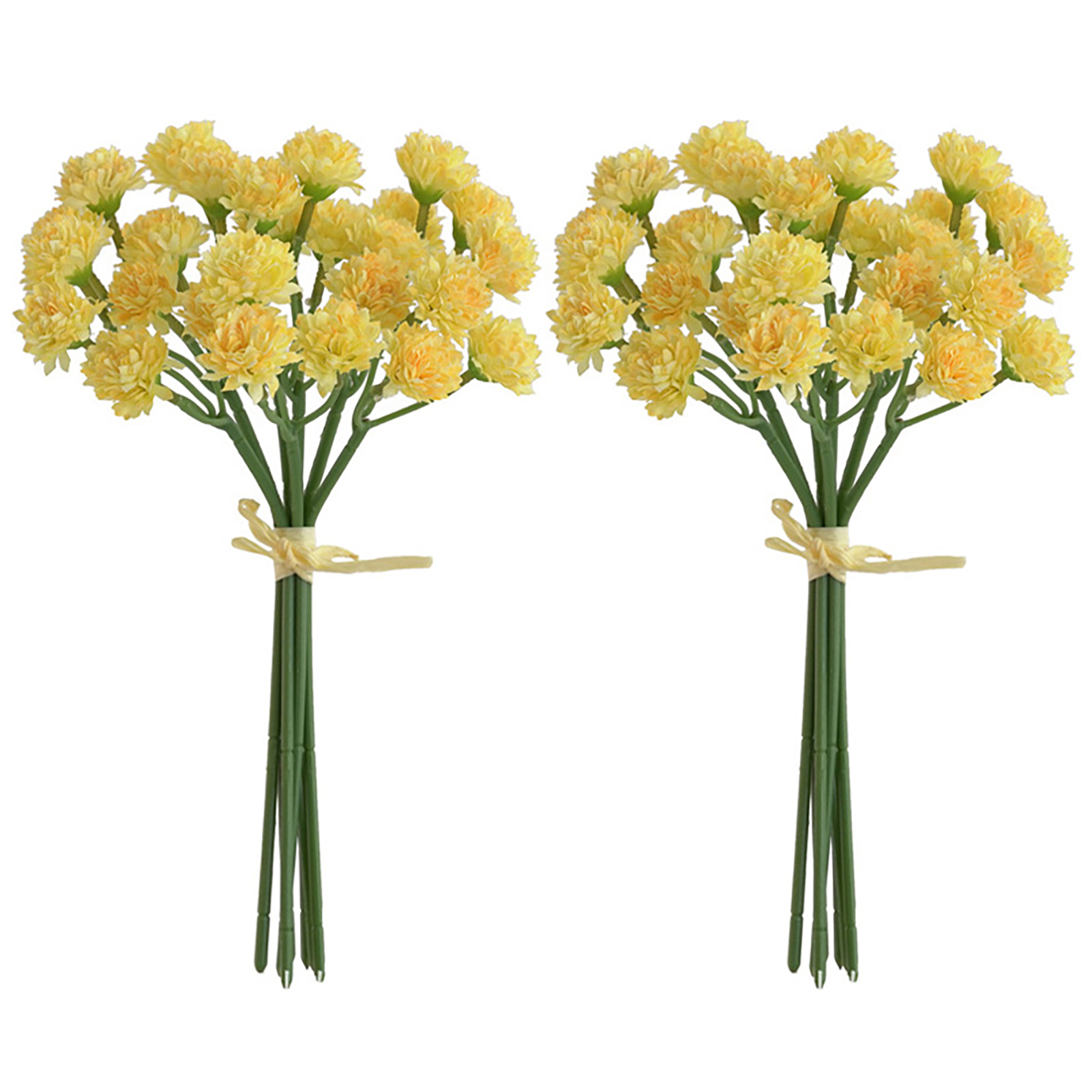 Künstliche Pfingstrosen 30 Cm (11,8 Zoll) - 2 Sträuße Mit Je 28 Seidenblumen Mit Stielen - Ideal Für Hochzeitsblumendekorationen Und Gelbe Blumenarrangements.