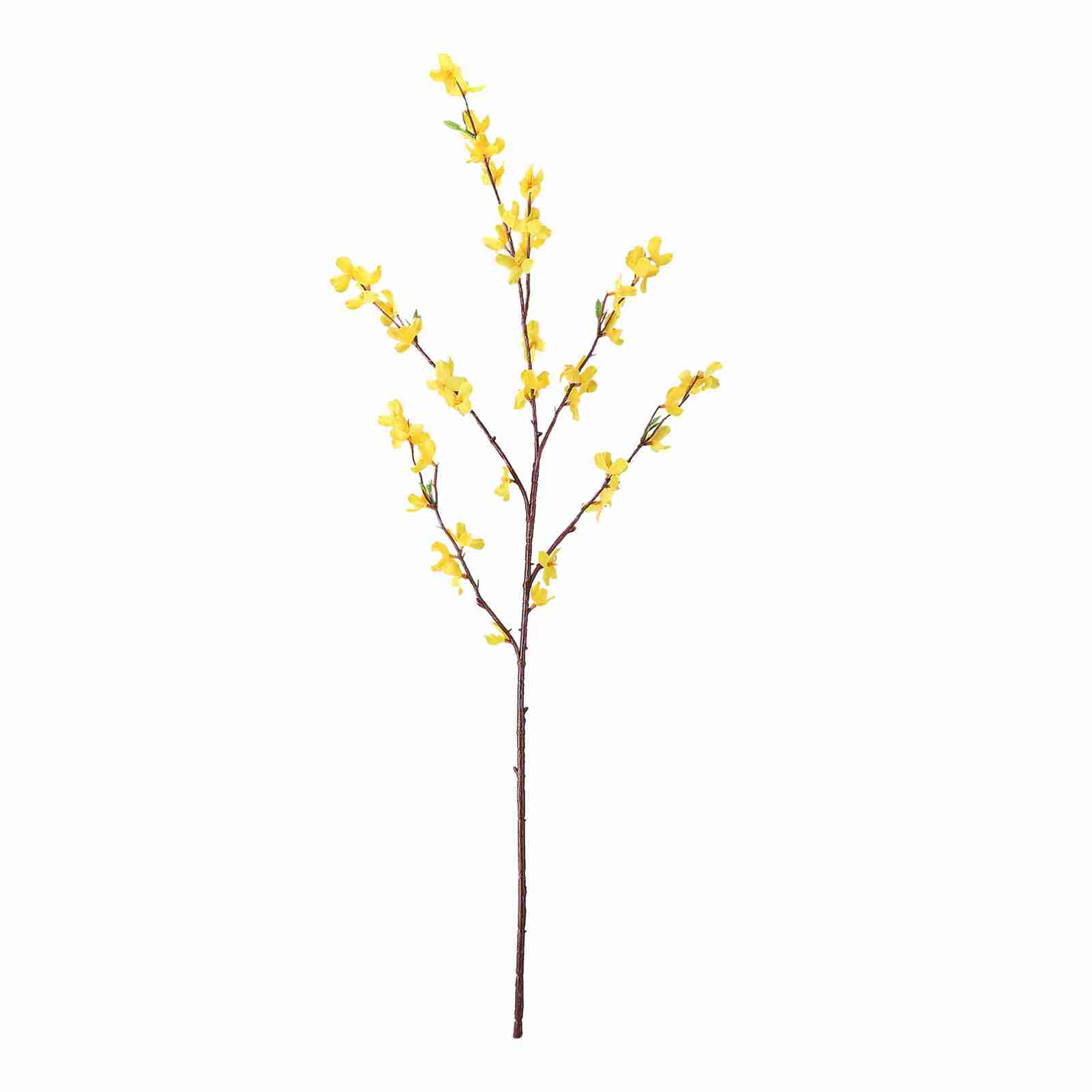 Künstlicher Jasminzweig Nudiflorum, Zimmerblumenarrangement, Heimdekoration, Gelb, 94 Cm, Blütendurchmesser: 4 Cm, 5 Zweige