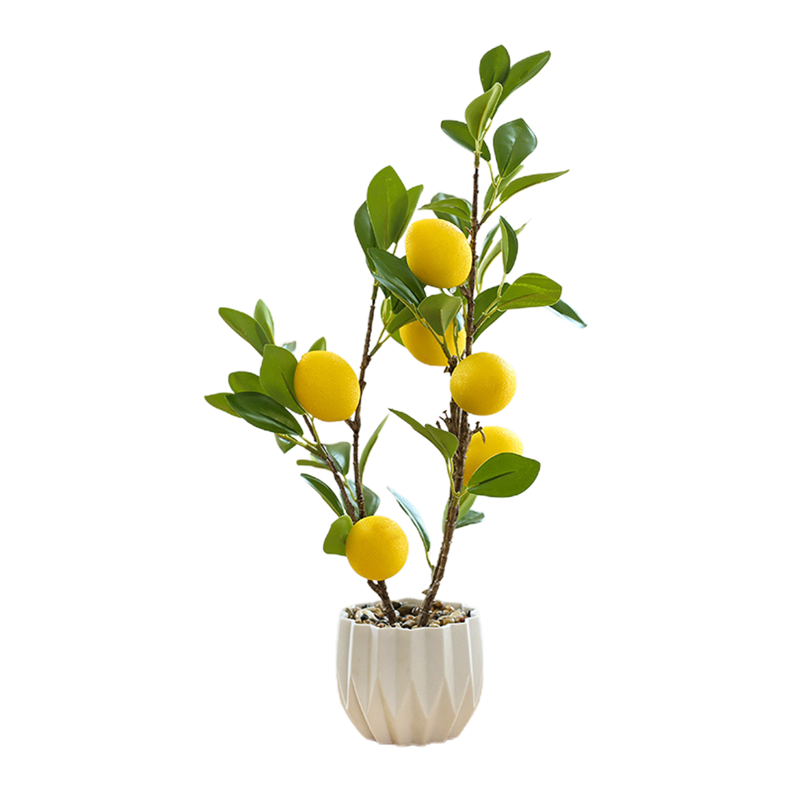 Künstliche Zitrone Im Topf, Realistische Künstliche Fruchtpflanze, 40 Cm, Zur Befestigung An Der Wand, Auf Einem Regal Oder Einer Fensterbank.