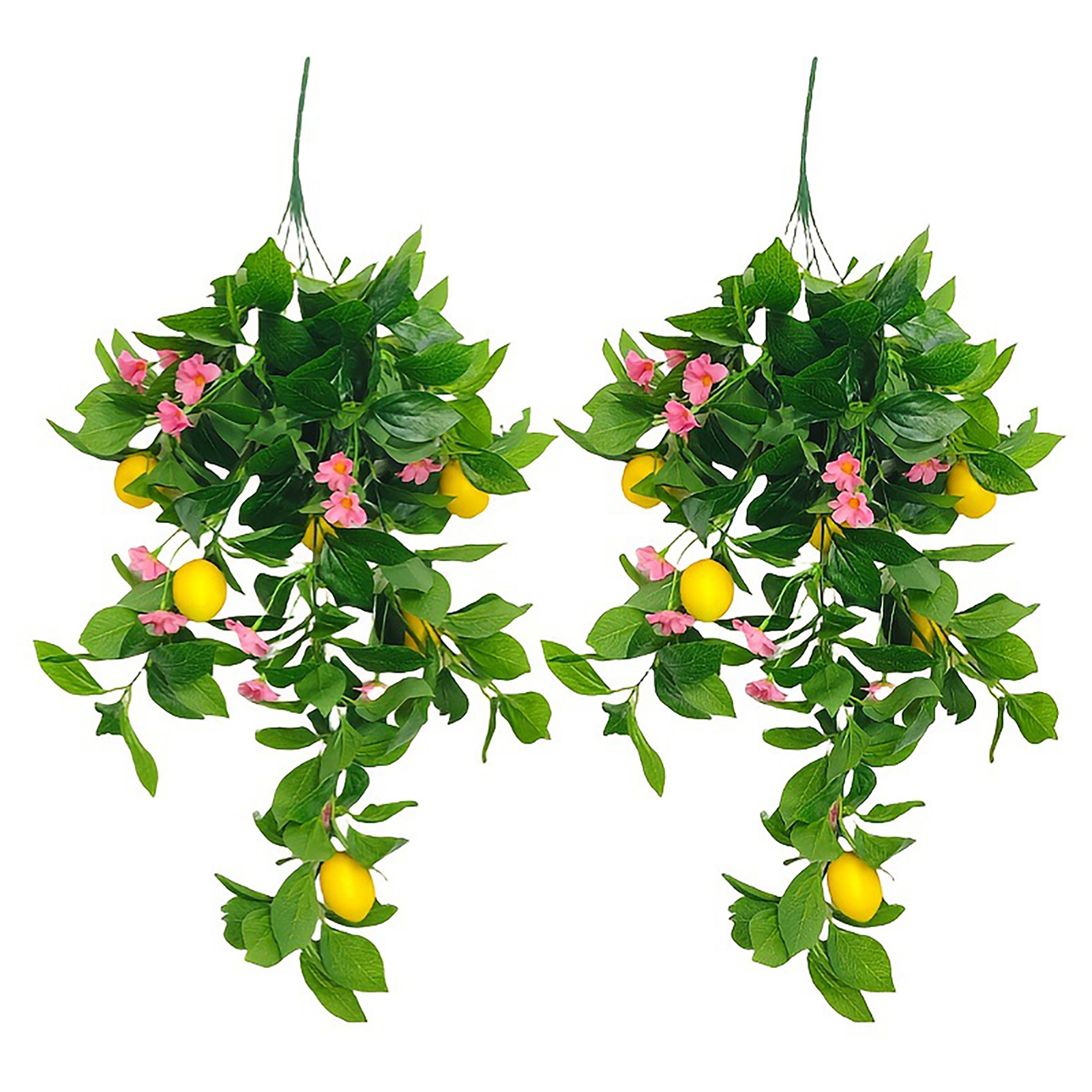 Frühlings-zitronen-wandbehang-set Mit Zitronengelben Blüten In Tropfenform Für Drinnen Und Draußen, Geeignet Für Partys