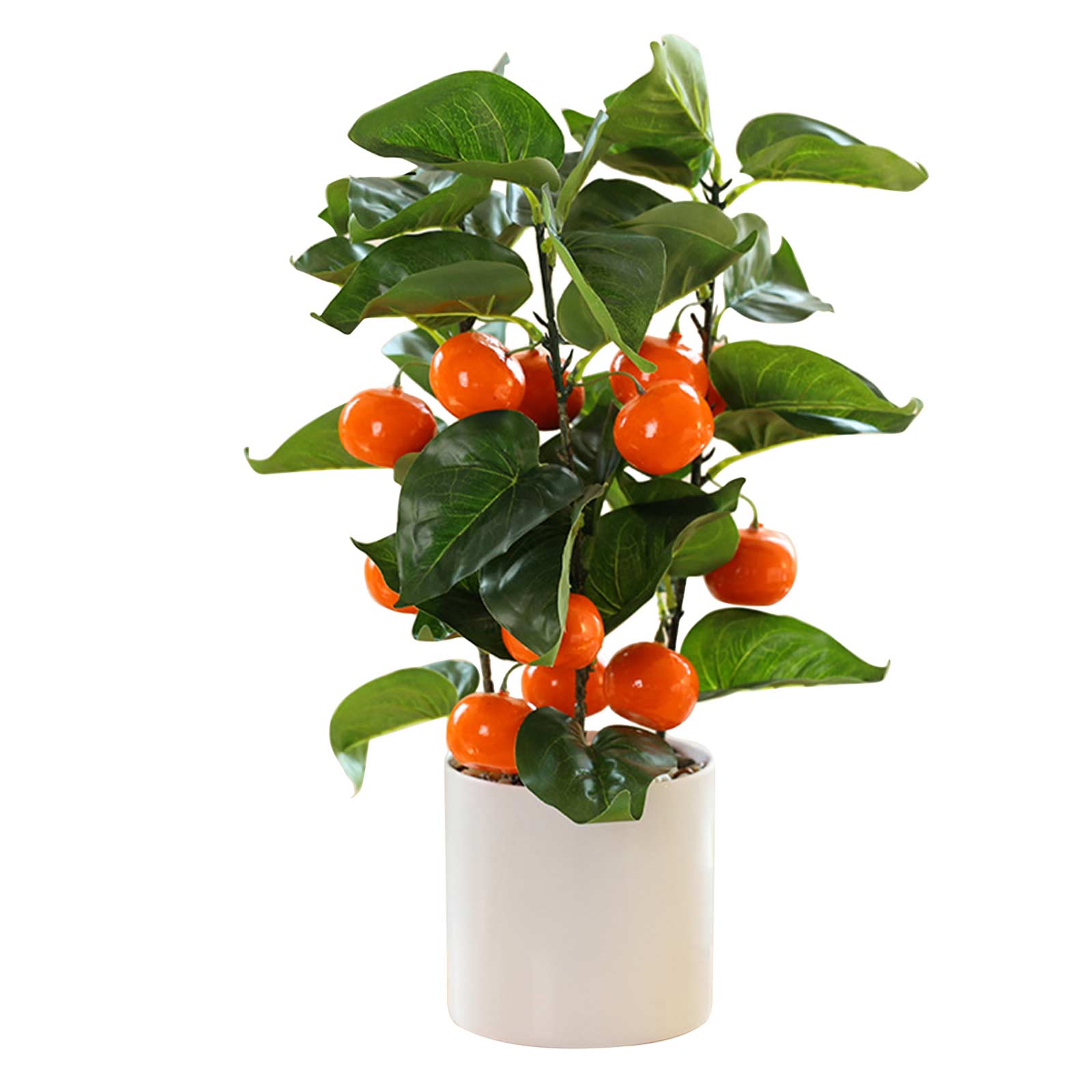 Kleiner, Dekorativer Künstlicher Obstbaum In Einem Weißen Topf, Ideal Für Die Küche Oder Den Innenbereich.