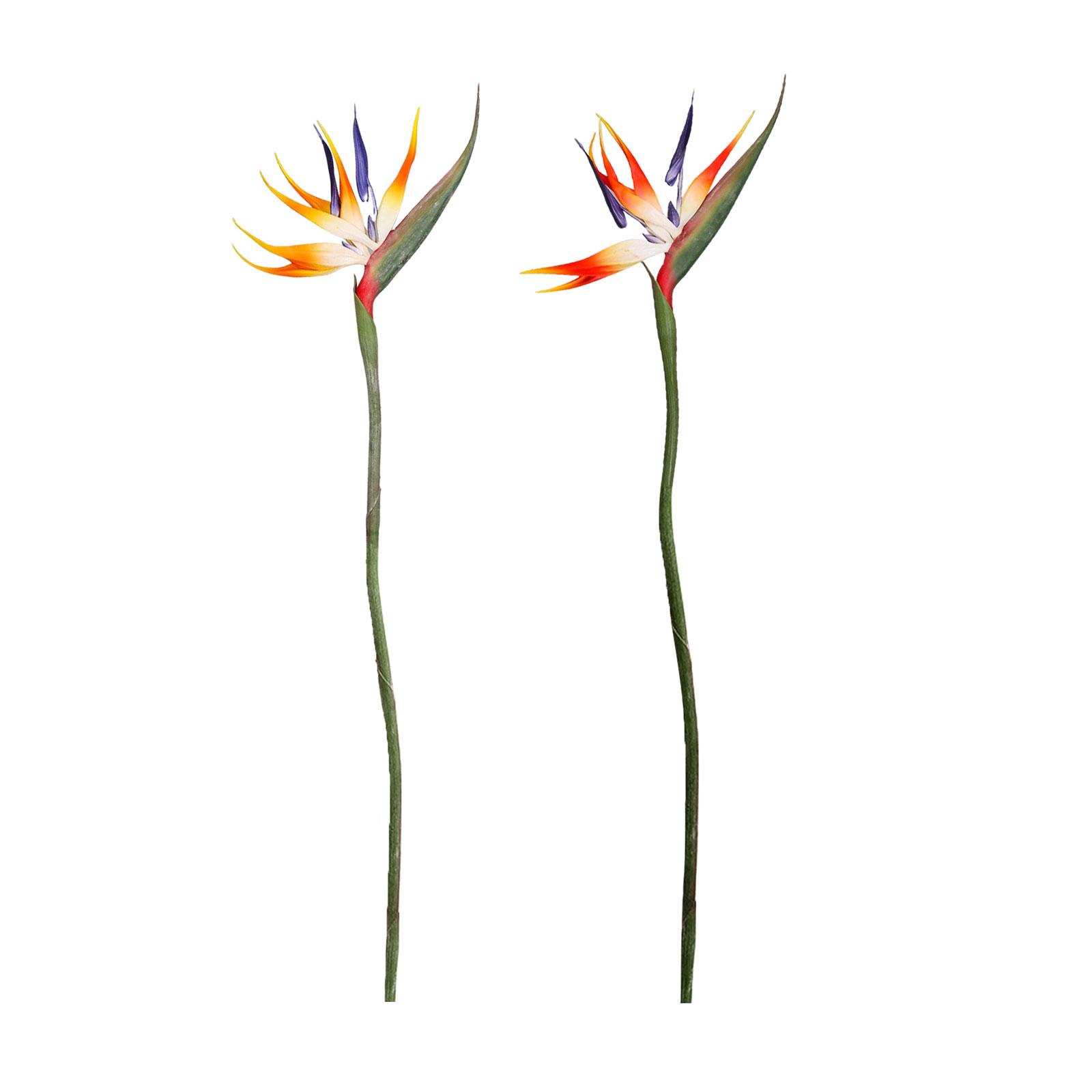 (4er-set) (flexibel) Großer Künstlicher Paradiesvogelblumentopf, Hochwertig Und Weich Im Griff, Ideal Für Blumenarrangements. Sonnenuntergangsmotiv, Ca. 94 Cm Lang. Material: Pvc