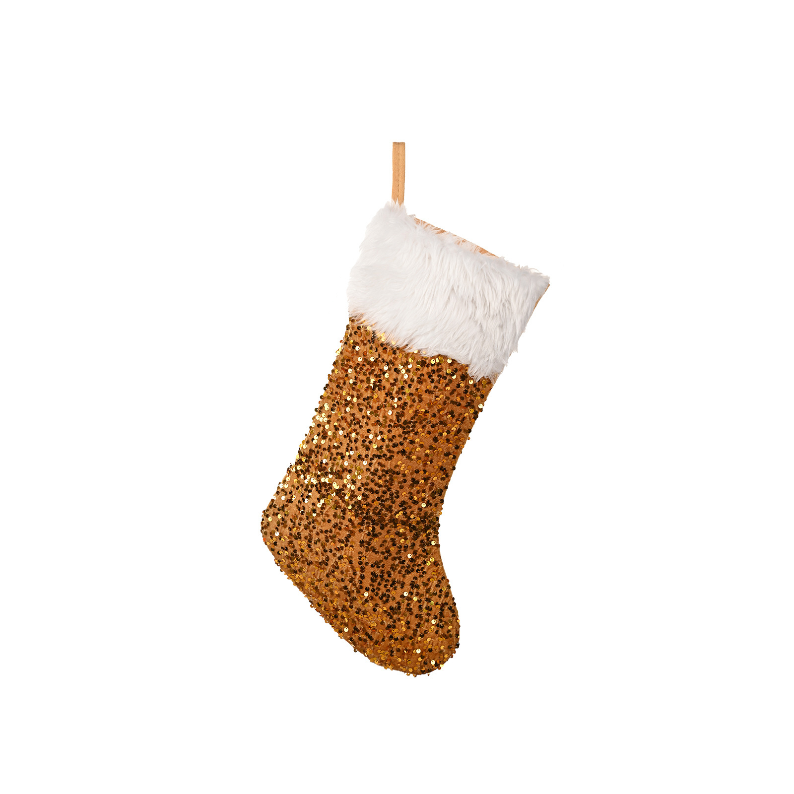 Weihnachtsstrumpf Mit Pailletten, Hübscher Weihnachtsstrumpf Für Den Weihnachtsbaum, Kamin