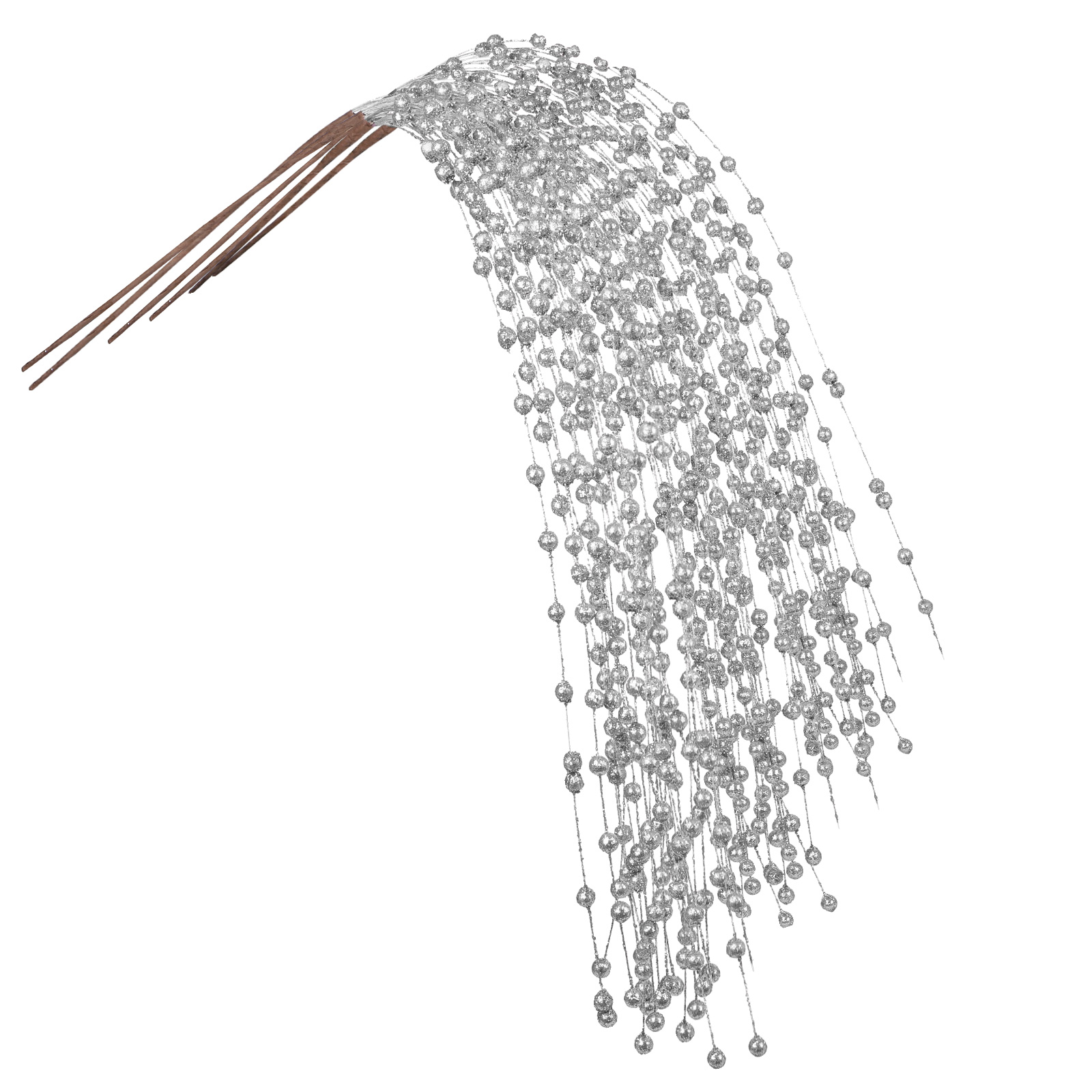 Künstlicher Beerenzweig Mit Silbernem Glitzer, Dekoration Für Zuhause, Wohnzimmer, Hochzeiten Und Partys.