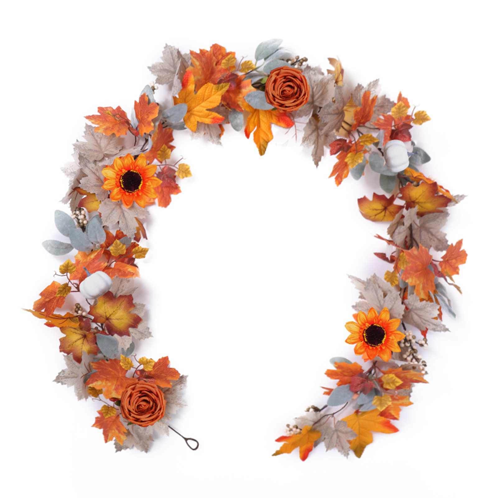 Künstliche Herbstlaubgirlande, Künstliche Ahornlaubgirlande, Hängende Ranke, Künstliche Kürbisrose, Herbstdekoration, Girlande, Dekoration Für Hochzeit, Thanksgiving