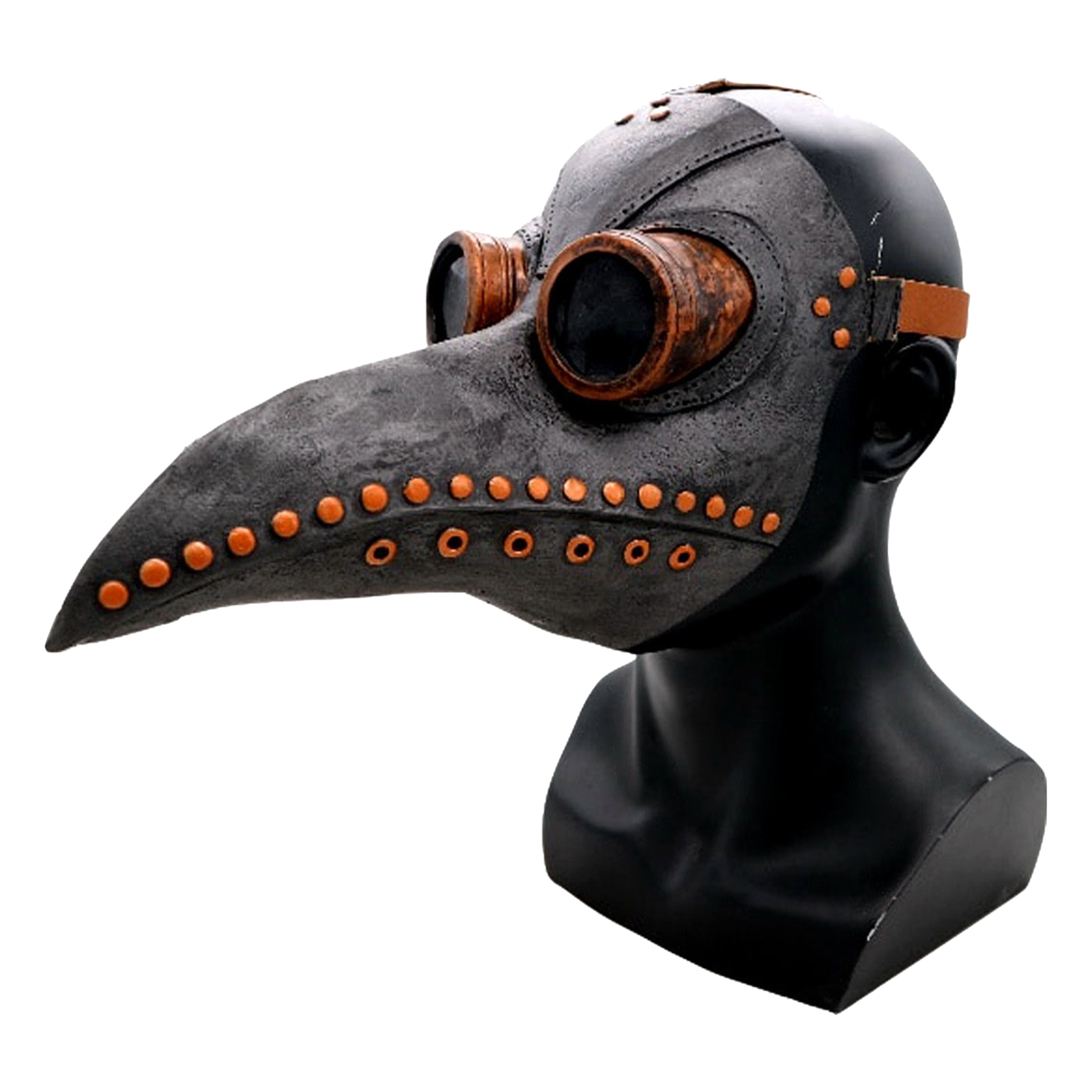 Pestdoktormaske Mit Langem Schnabel, Halloween-kostümaccessoire Für Damen Und Herren, Grauer Schnabel