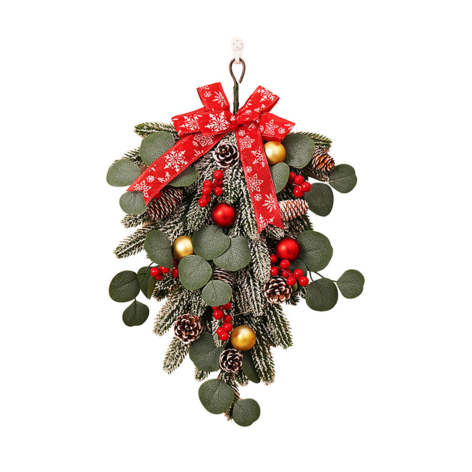 (karton + 2 Yuan) 50 Cm Großer, Kopfüber Hängender Weihnachtsbaum, Weihnachtstürdekoration, Bühnendekoration, Hängender Rattanbaum, Wanddekoration (stil 2)
