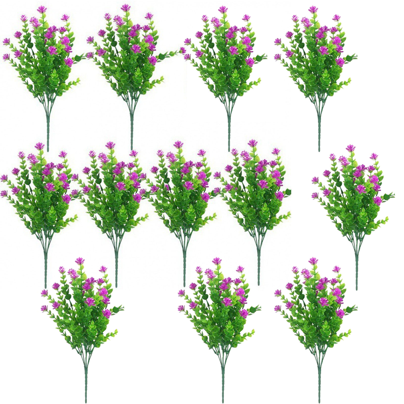 12 Stück (eukalyptus, Kamelie, Roter Lotus) Künstliche Eukalyptus-kamelie, Künstlicher Schleierkraut, Siebenzweigiger Eukalyptus-rosenstrauß (verpackungsgebühr + 0,3 Yuan Pro Set)