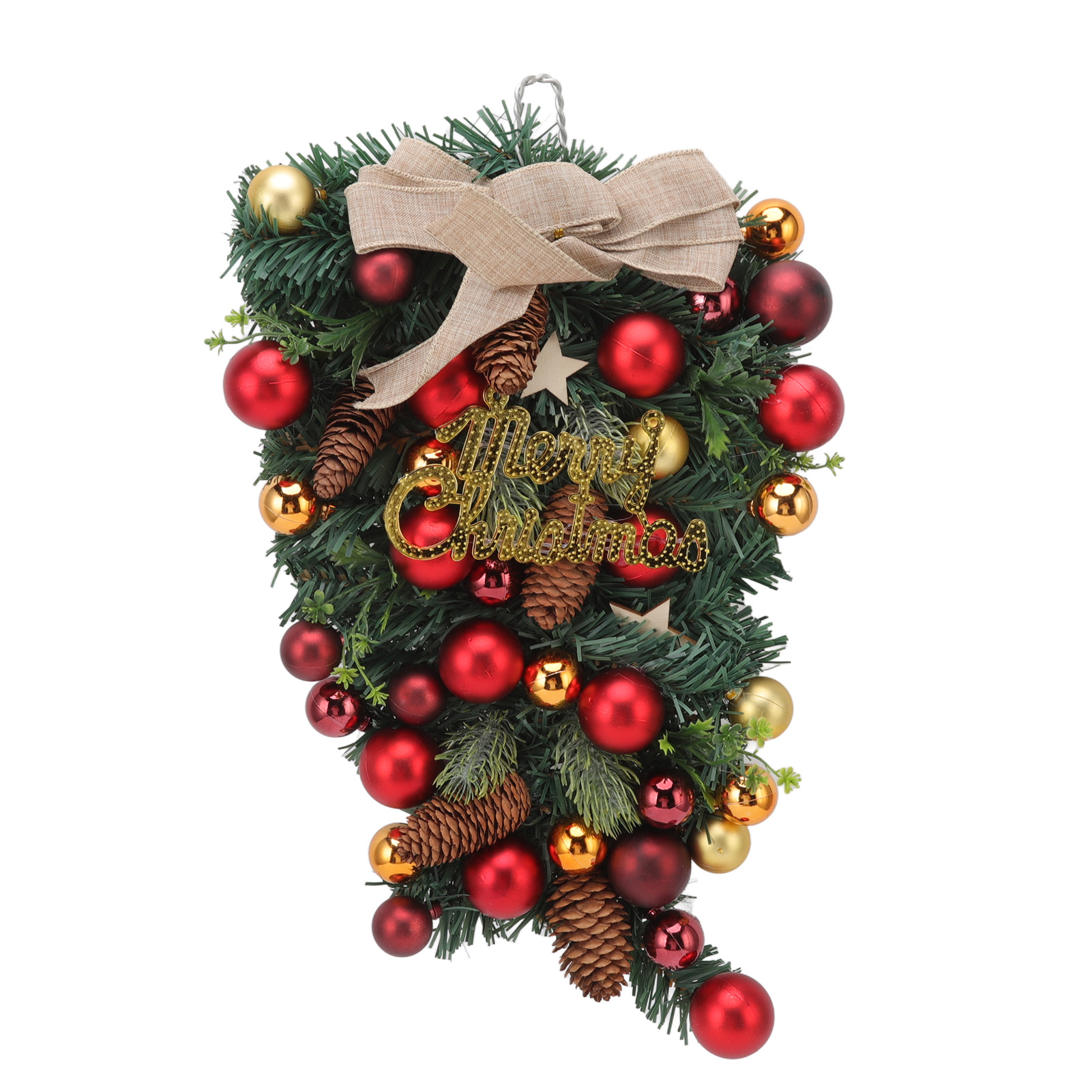 Künstlicher Weihnachtsbaum In Türform, Handgefertigt, Farbecht, Für Kamin, Fenster Oder Wand.