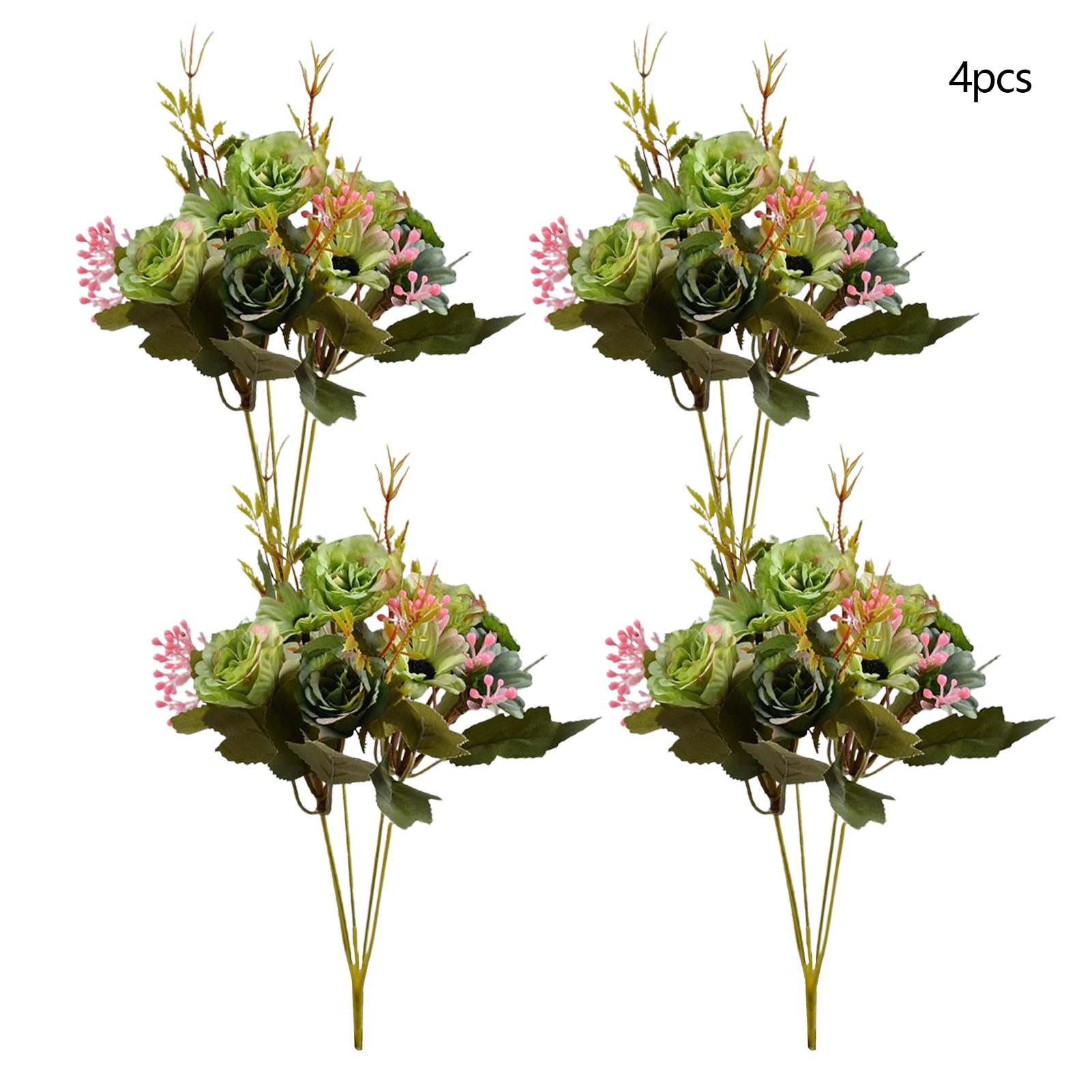 Kranz Aus 10 Rosen Und Gänseblümchen (herbstgrün), Blumenarrangement In Europäischen Herbstfarben