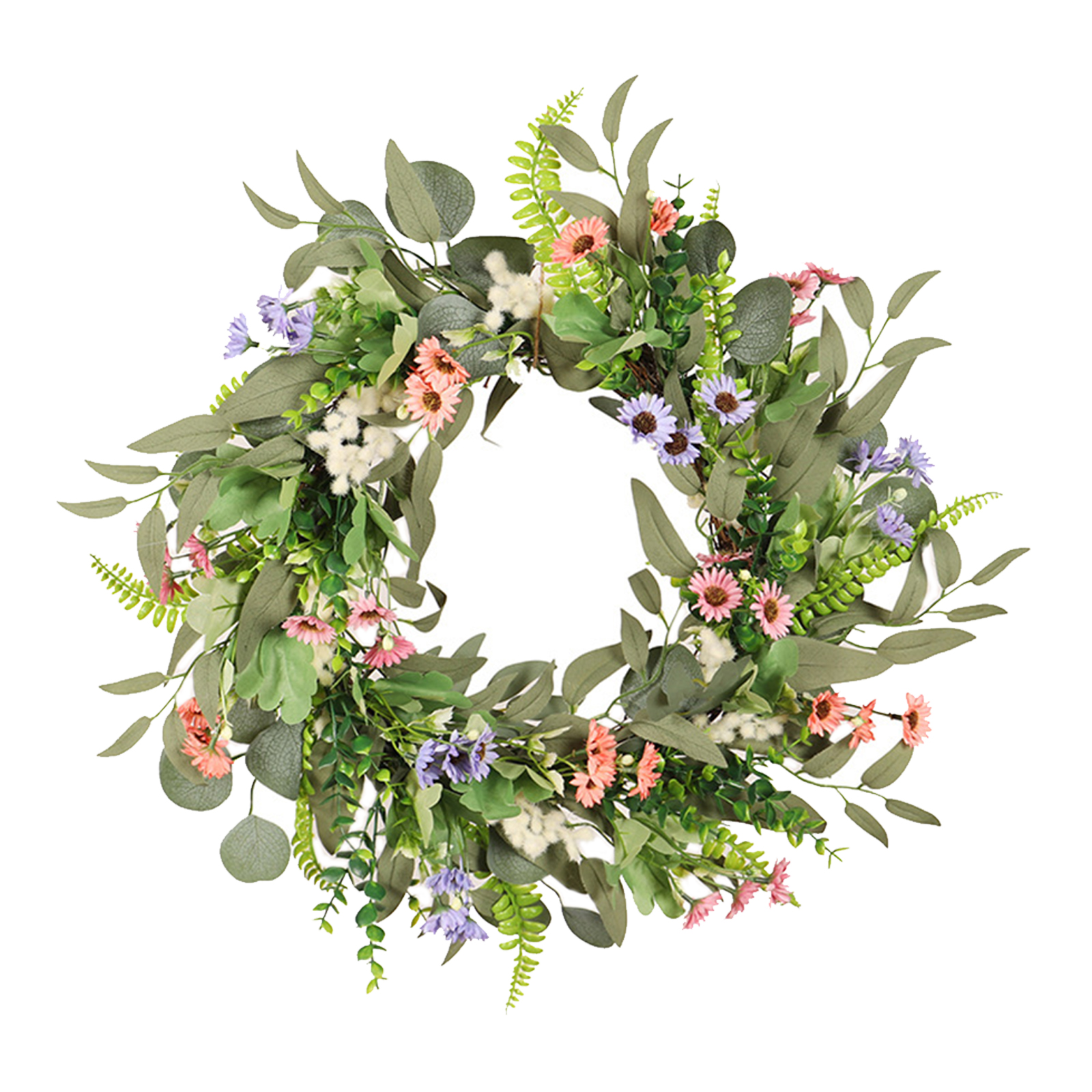 Künstlicher Blumenkranz, Eukalyptus Und Gänseblümchen, Hochzeitsdekoration Für Zuhause