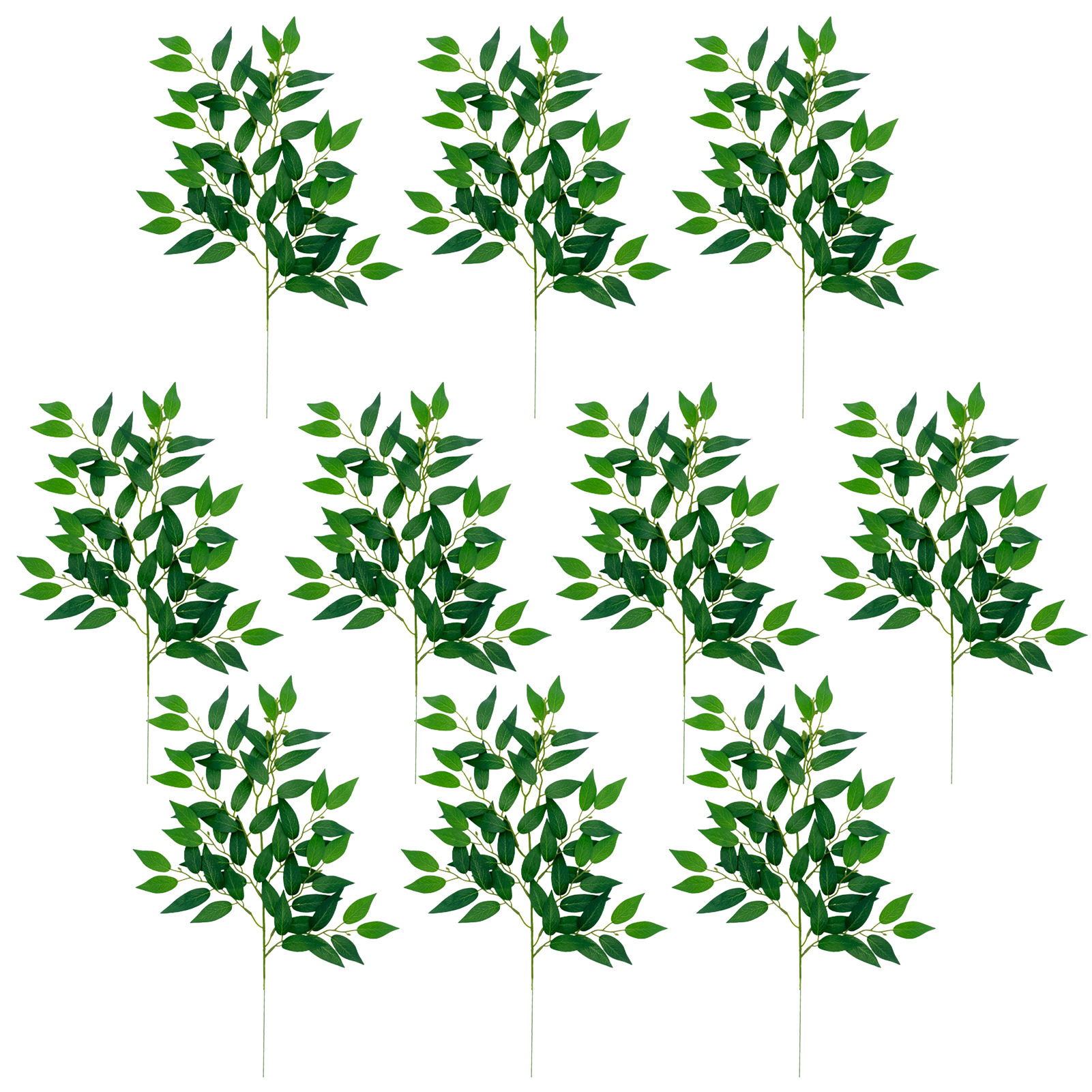 10 Künstliche Grünblätter, Naturgetreu, Wasserfest, Künstliche Pflanzenblätter Für Diy-blumenarrangements, Glyzinienblatt