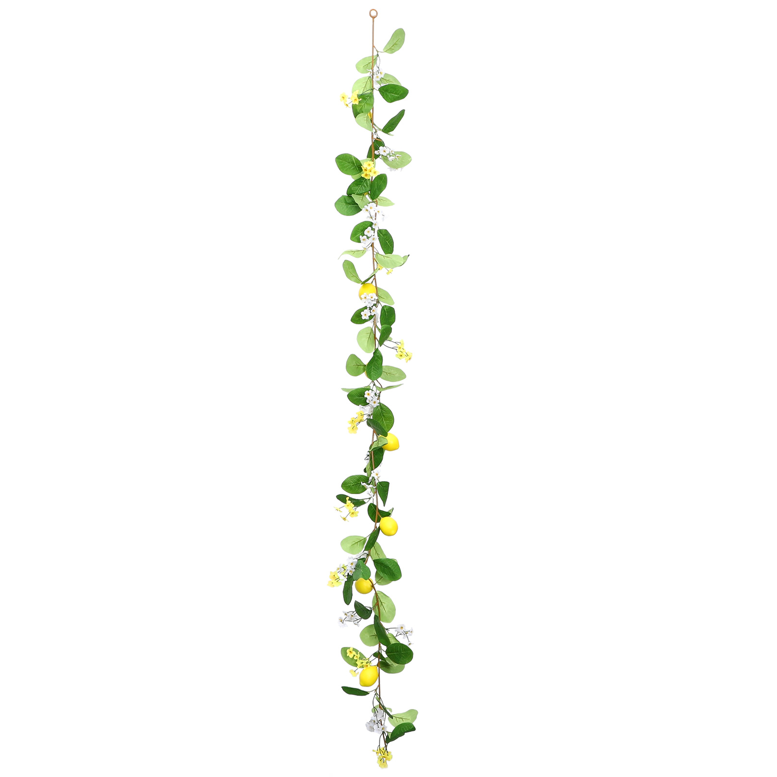 170 Cm (66,9 Zoll) Lange Künstliche Zitronenblütengirlande, Künstliche Fruchtrankengirlande Mit Laub, Ideal Zum Dekorieren Von Türen, Wänden, Kaminen, Hochzeits- Oder Partytischen.